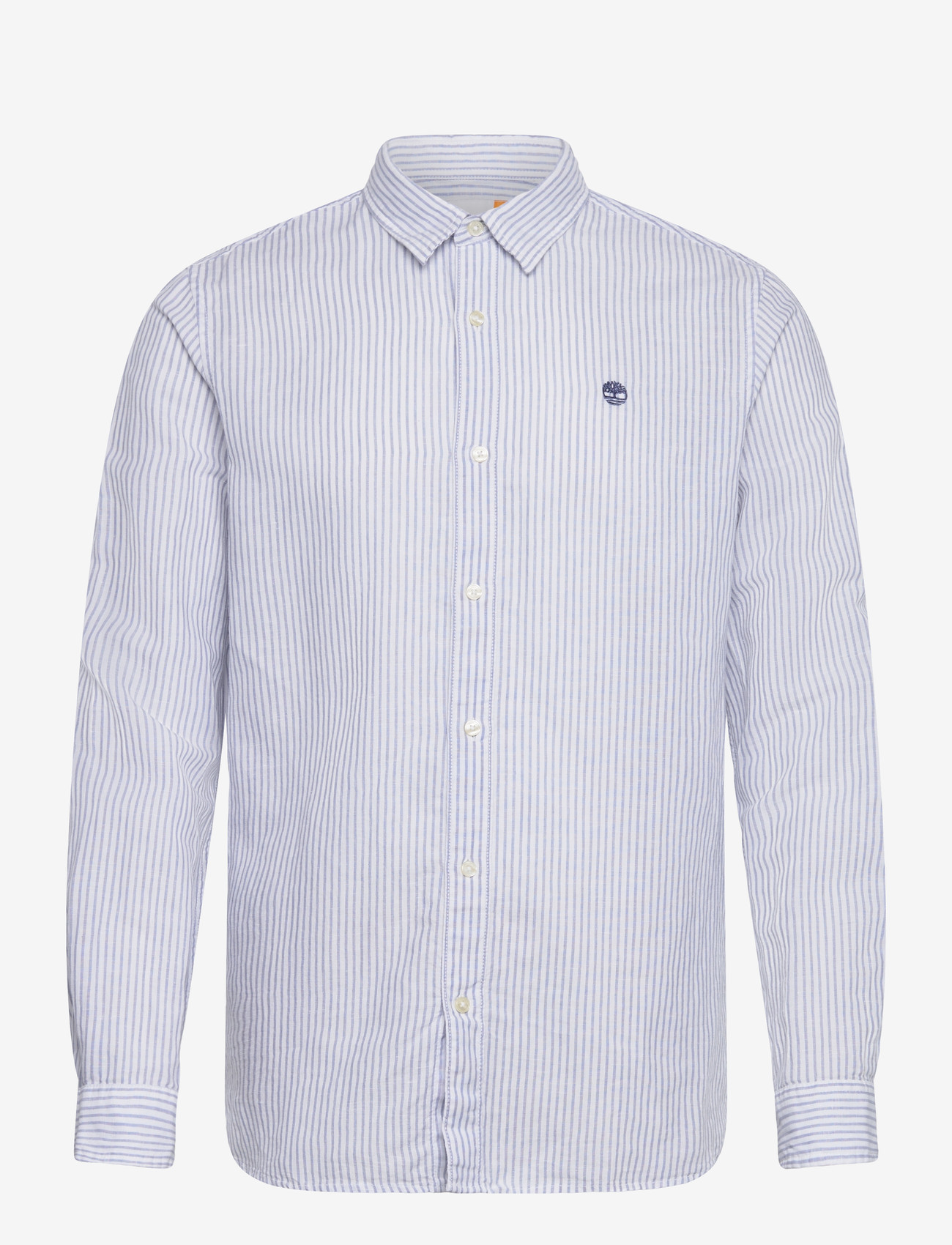 Timberland - MILL BROOK Linen Striped Shirt (Regular) STONE WASH YD - striped shirts - medium blue - 0