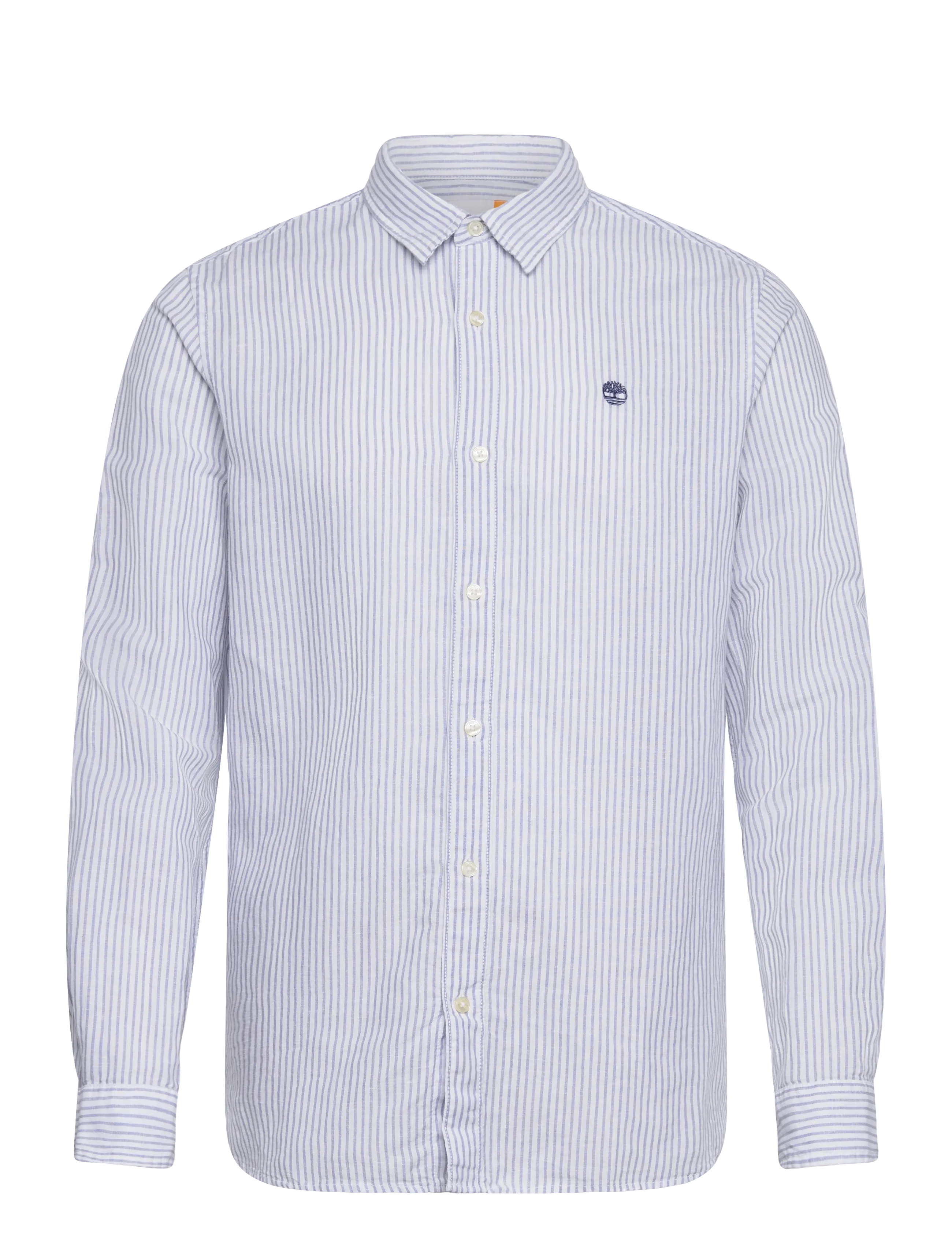 Timberland MILL BROOK Linen Striped Shirt (Regular) STONE WASH YD - Shop by style - MEDIUM BLUE / white