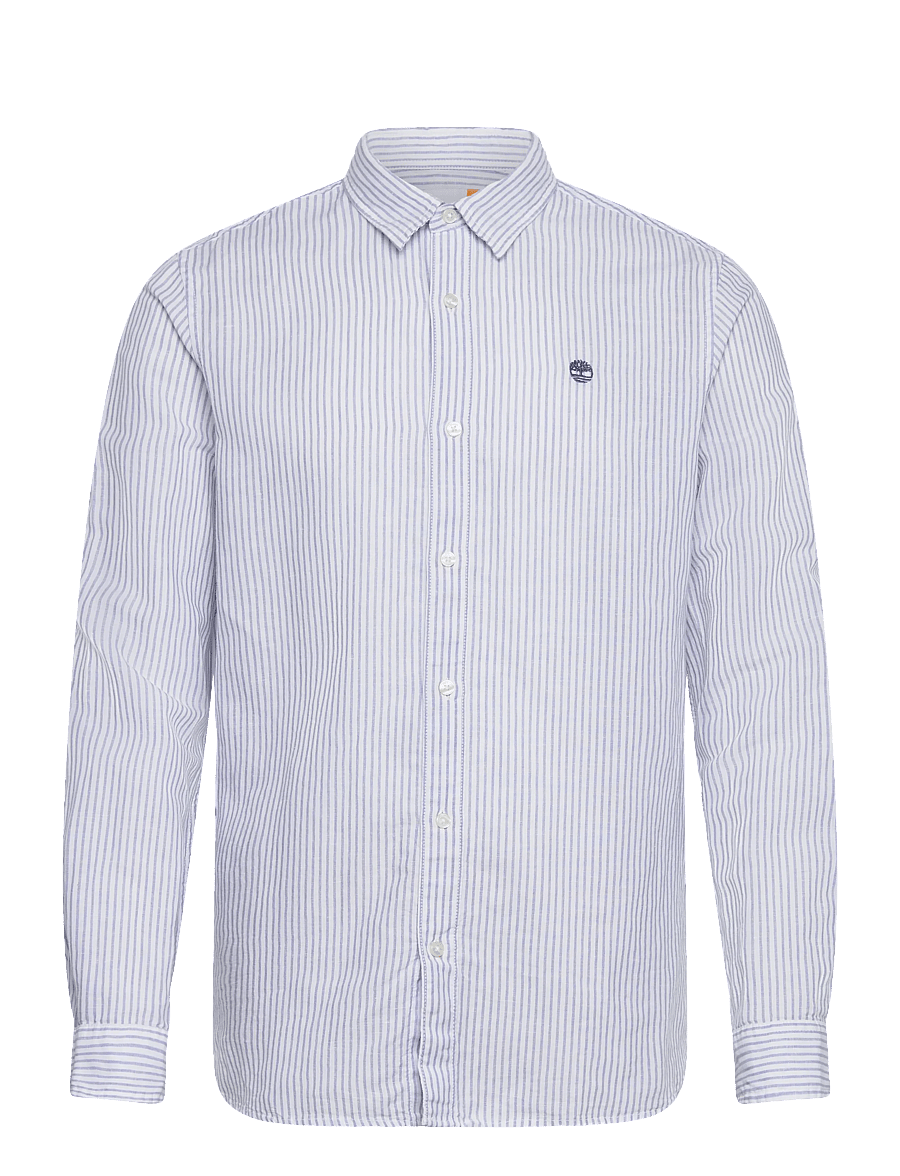Timberland - MILL BROOK Linen Striped Shirt (Regular) STONE WASH YD - gestreepte overhemden - medium blue - 1