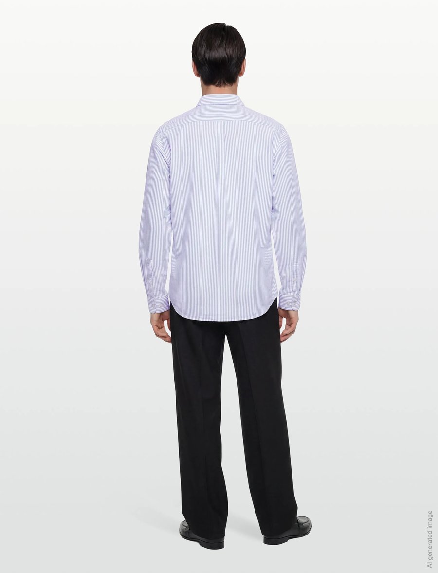 Timberland - MILL BROOK Linen Striped Shirt (Regular) STONE WASH YD - gestreepte overhemden - medium blue - 4