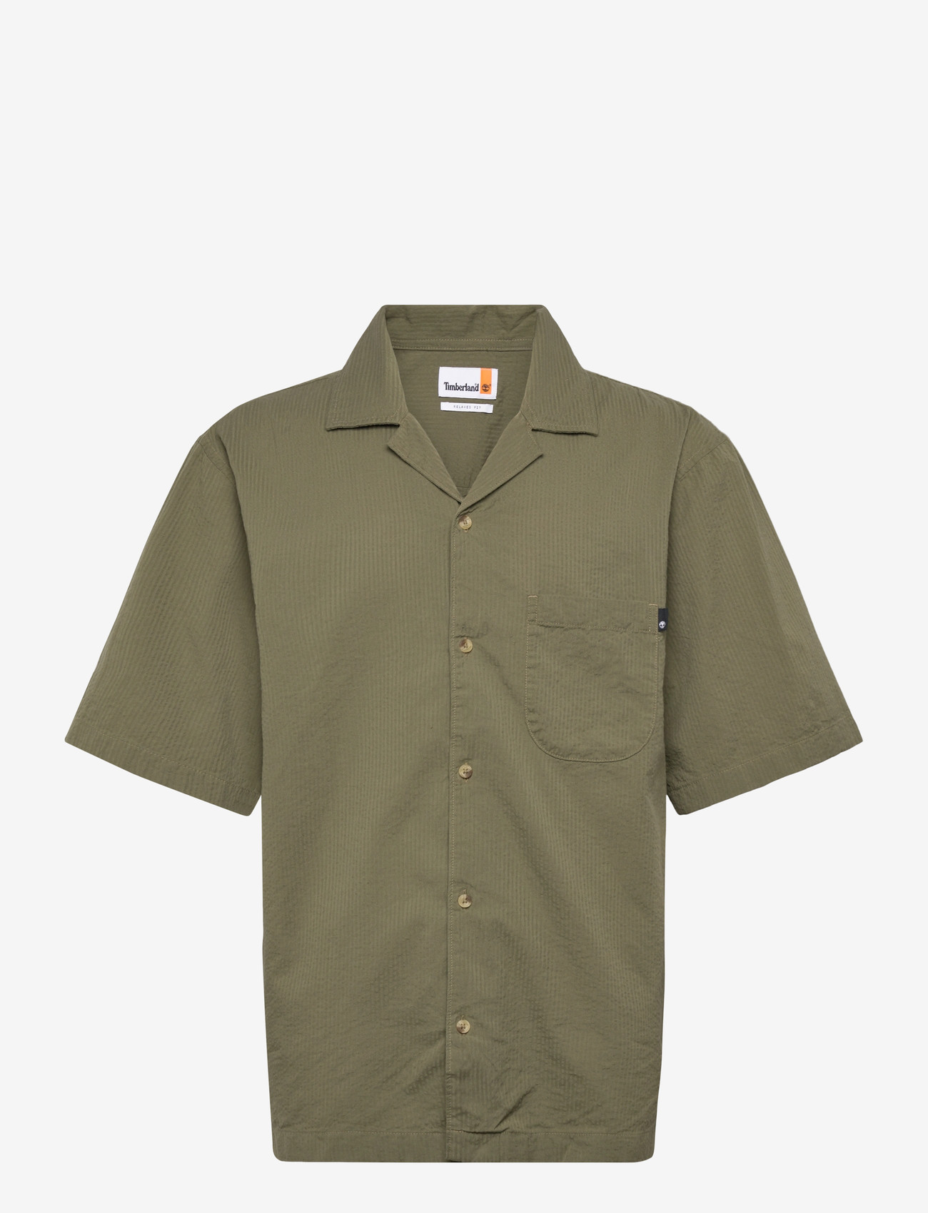 Timberland - SS Seersucker Resort Shirt CASSEL EARTH YD - kurzarmhemden - medium green - 0