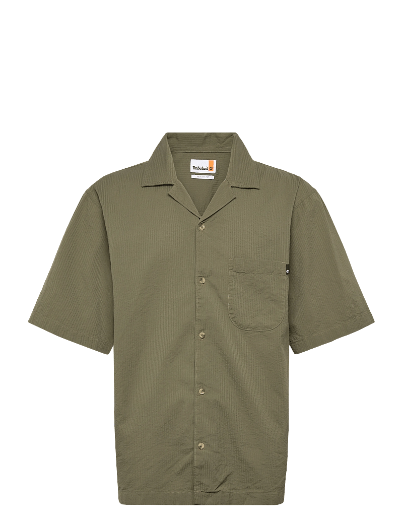 Timberland - SS Seersucker Resort Shirt CASSEL EARTH YD - kurzarmhemden - medium green - 0