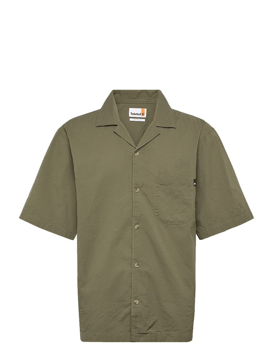 Timberland - SS Seersucker Resort Shirt CASSEL EARTH YD - chemises à manches courtes - medium green - 0