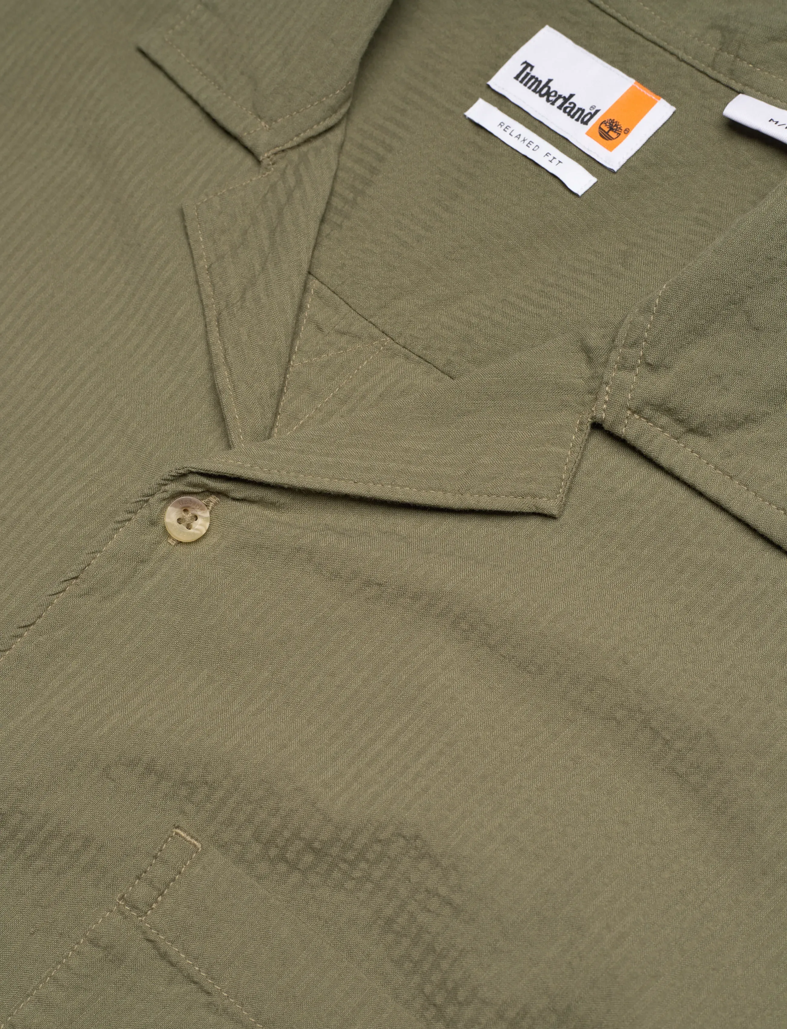 Timberland - SS Seersucker Resort Shirt CASSEL EARTH YD - kortærmede skjorter - medium green - 3