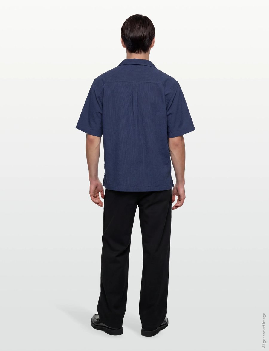 Timberland - SS Seersucker Resort Shirt OCEANA YD - casual overhemden - dark blue - 4