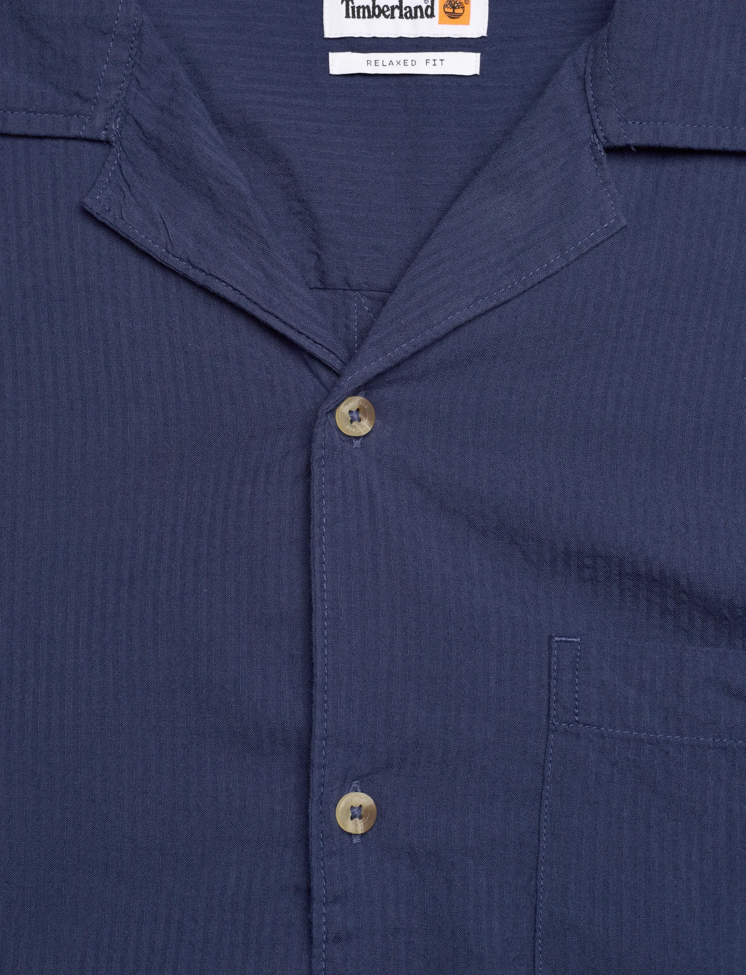 Timberland - SS Seersucker Resort Shirt OCEANA YD - vabaajasärgid - dark blue - 5