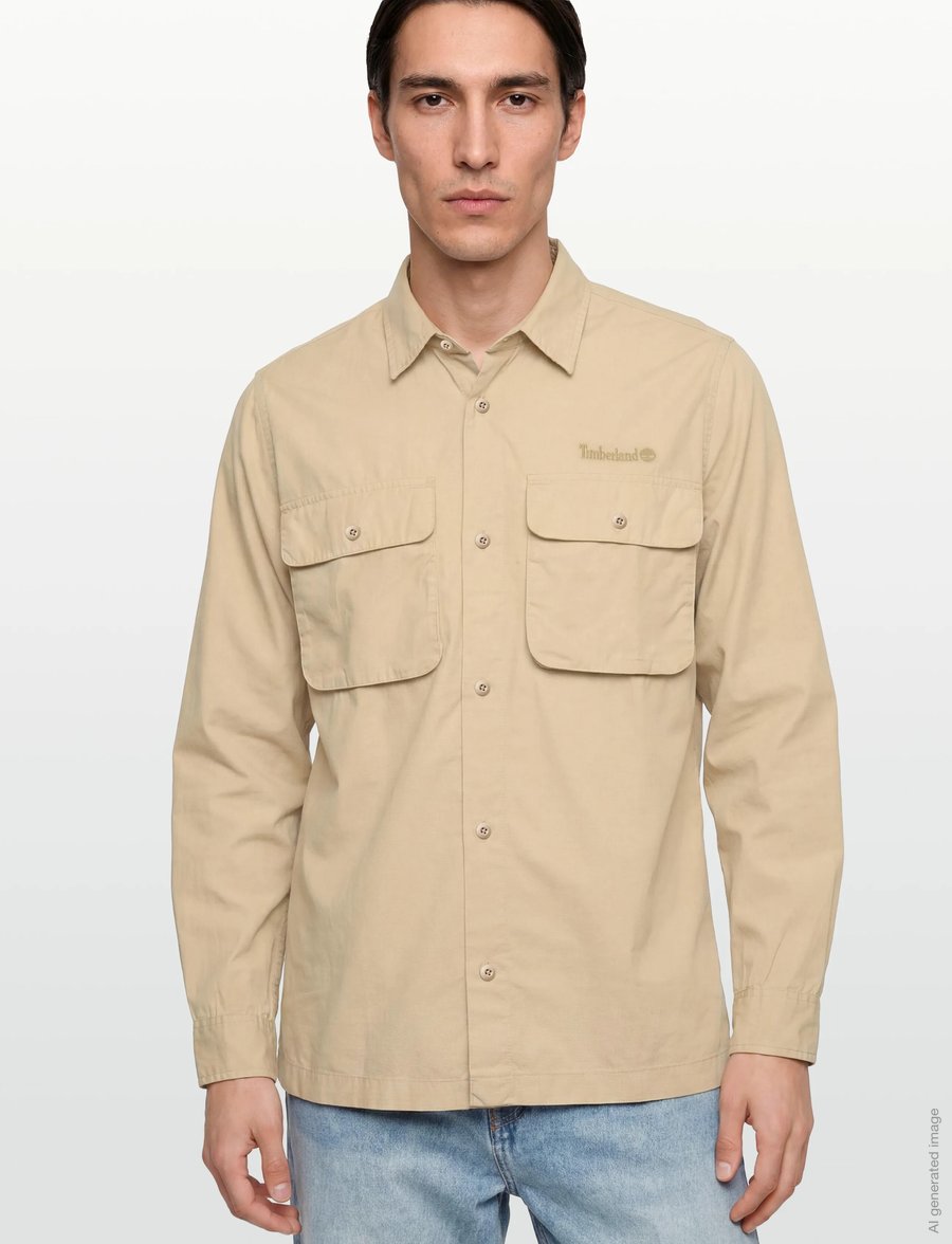 Timberland - LS Utility Overshirt SAFARI - frühlingsjacken - medium beige - 3