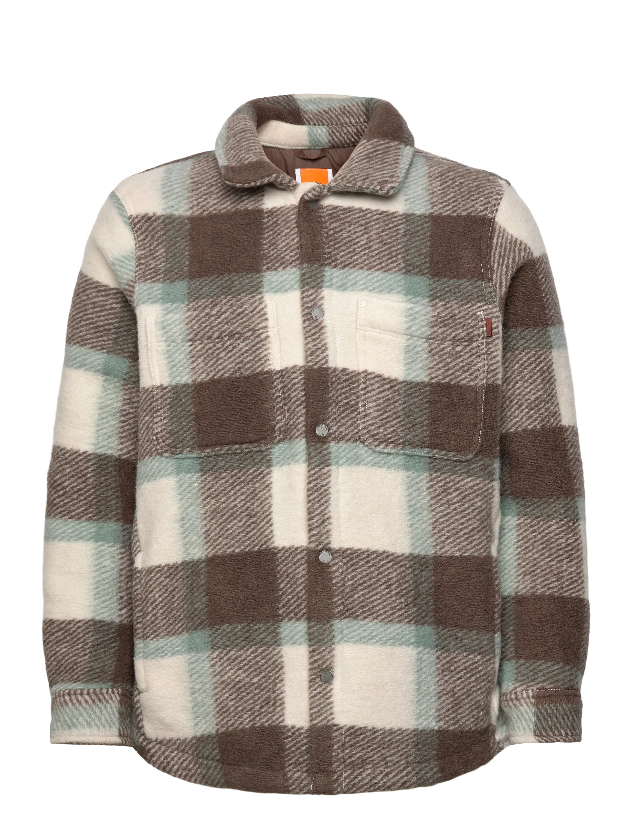 Timberland Wool Blend Shacket, S, Jackets, Braun - Männerswear