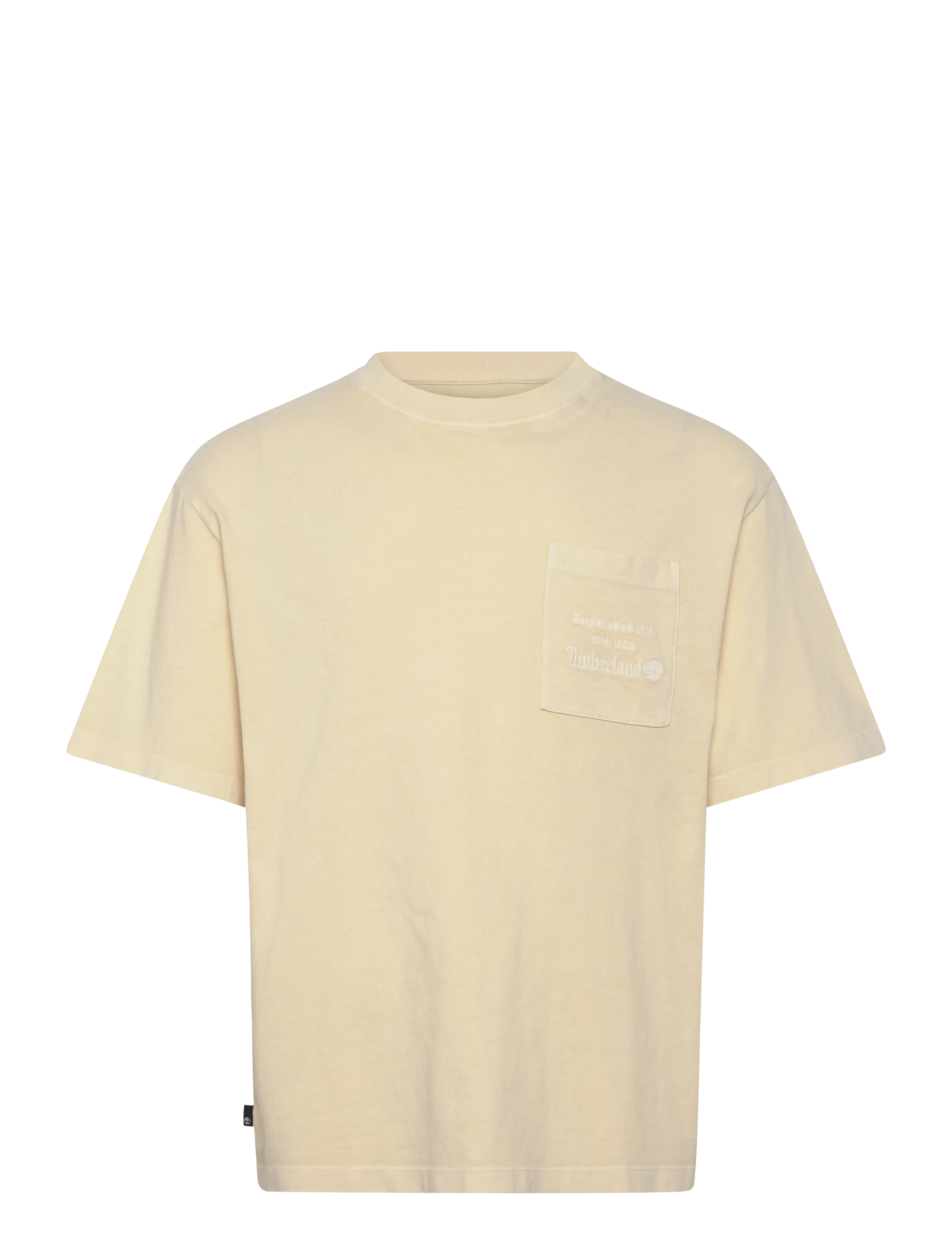 TIMBERLAND Gd Heavyweight Chest Pocket Tee Putty Cream - S - Herren