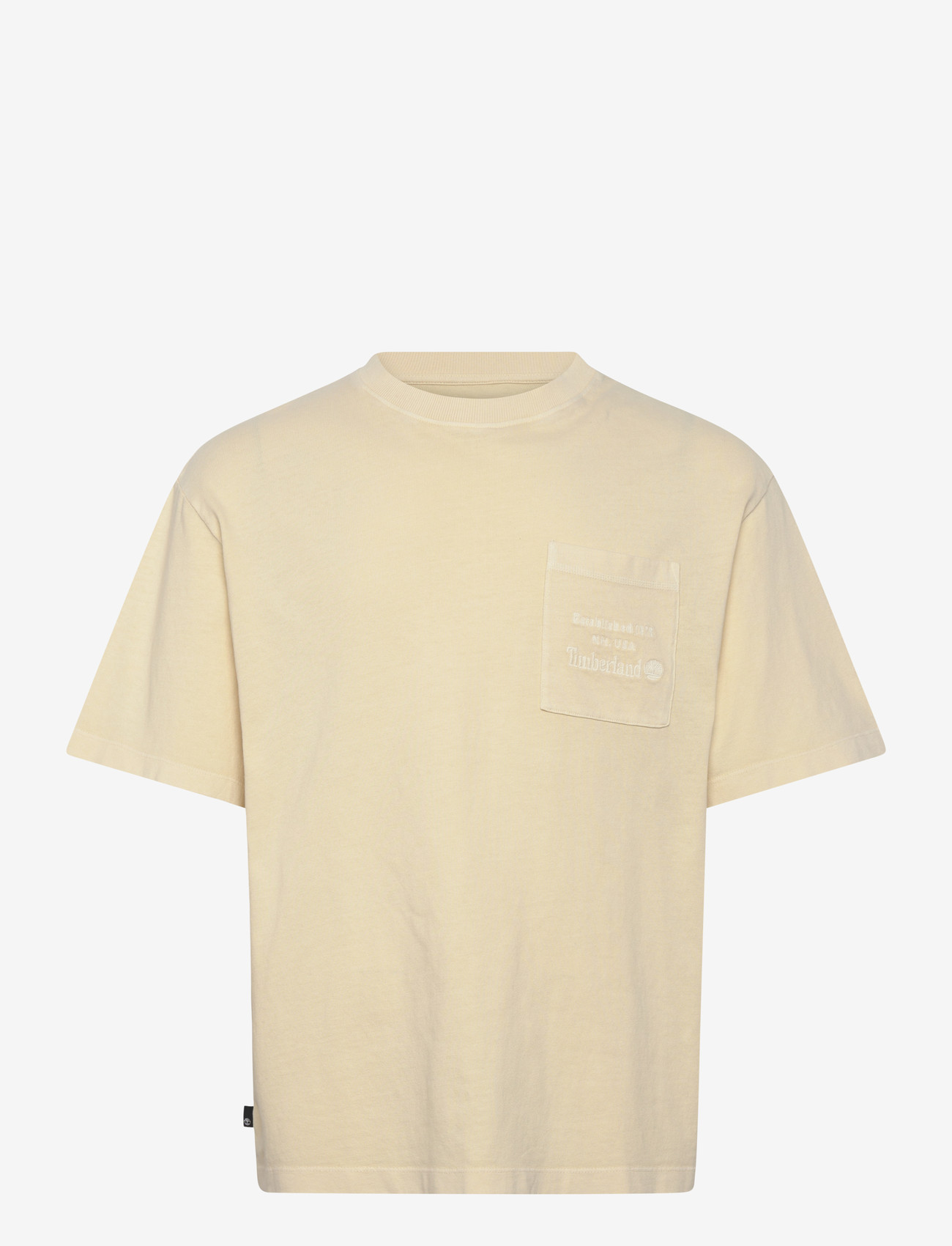 Timberland - GD Heavyweight Chest Pocket Tee PUTTY - kortærmede t-shirts - light beige - 1