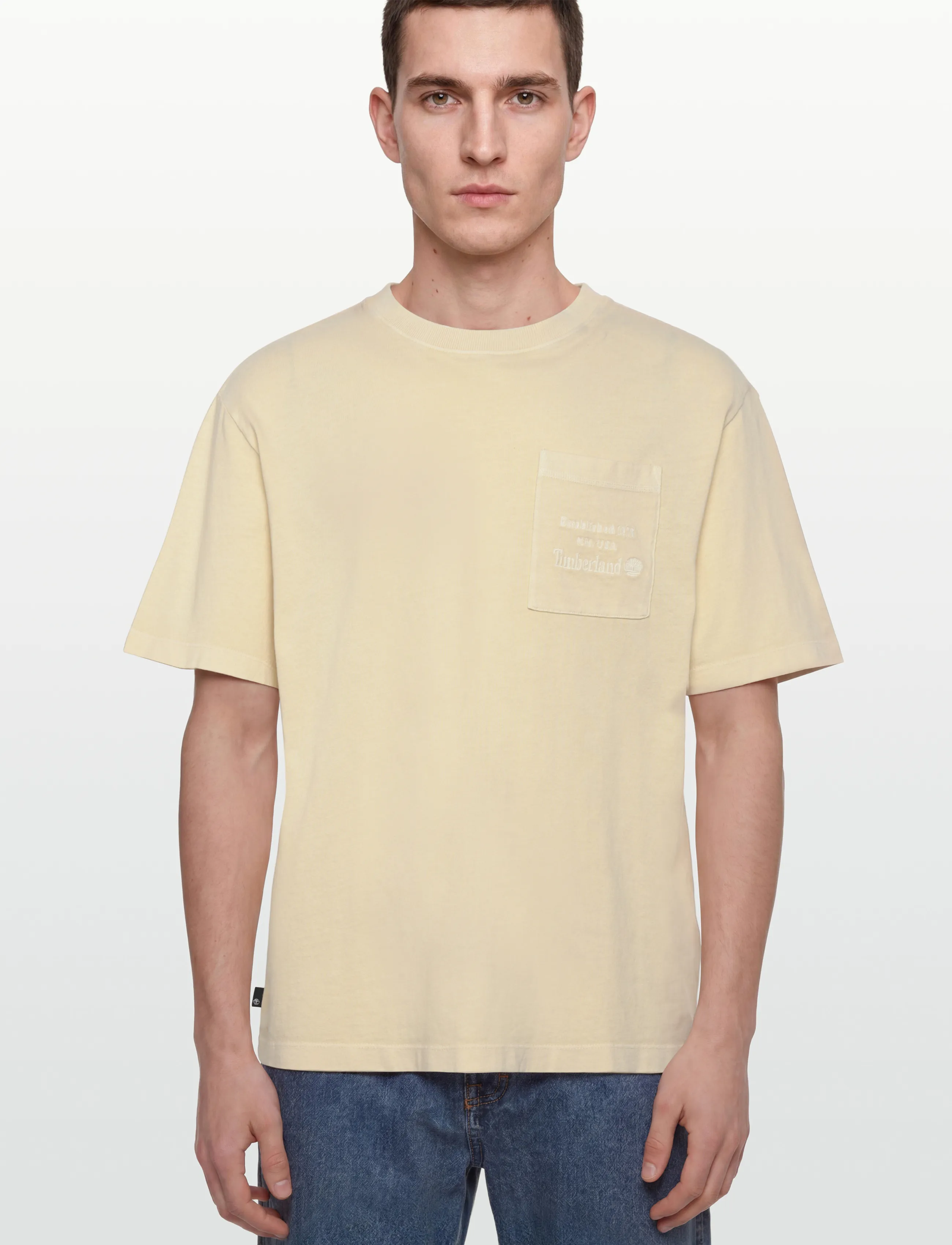 TIMBERLAND Gd Heavyweight Chest Pocket Tee Putty t-shirts - bas herr – bild 2