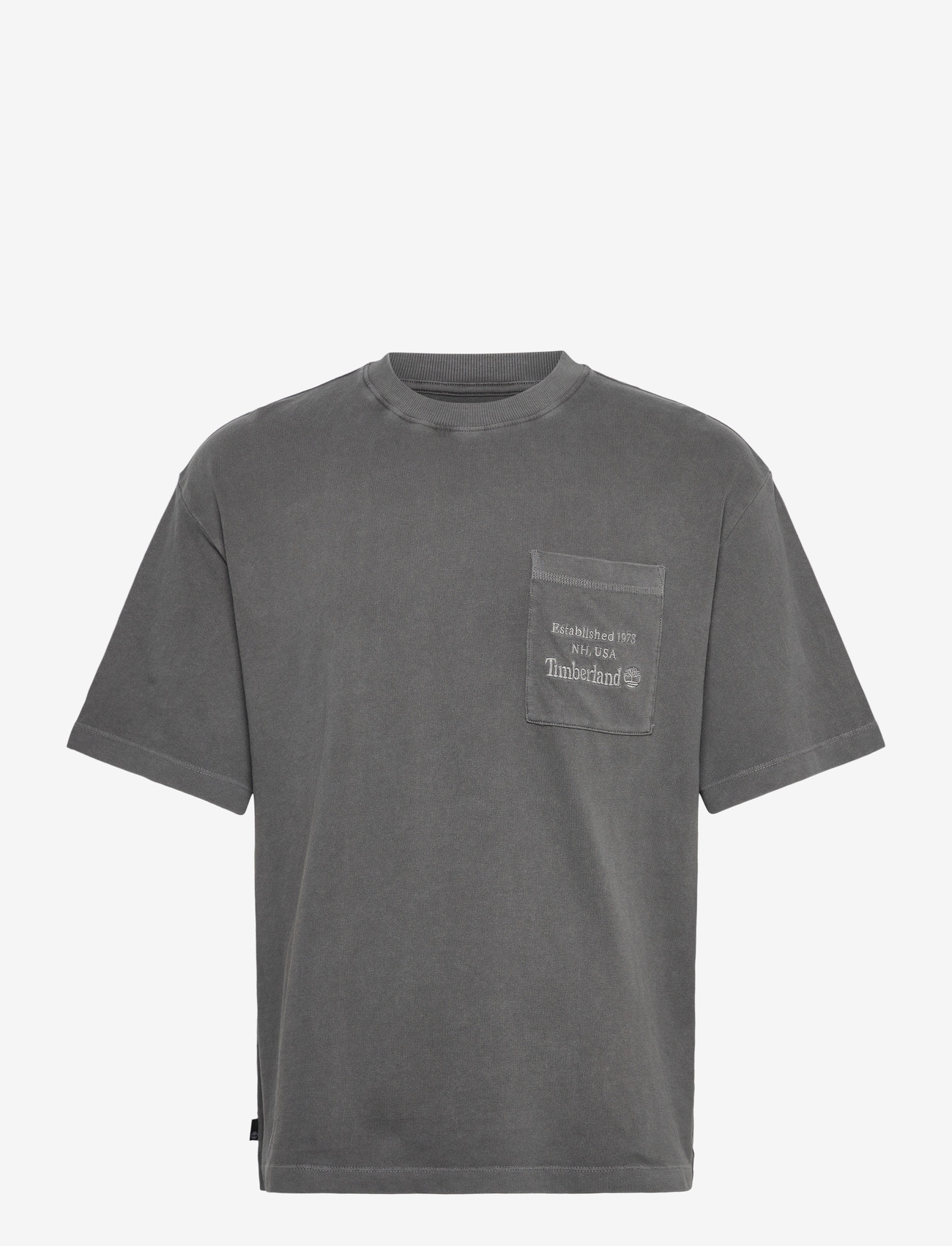 Timberland - GD Heavyweight Chest Pocket Tee BLACKENED PEARL - short-sleeved t-shirts - dark grey - 1