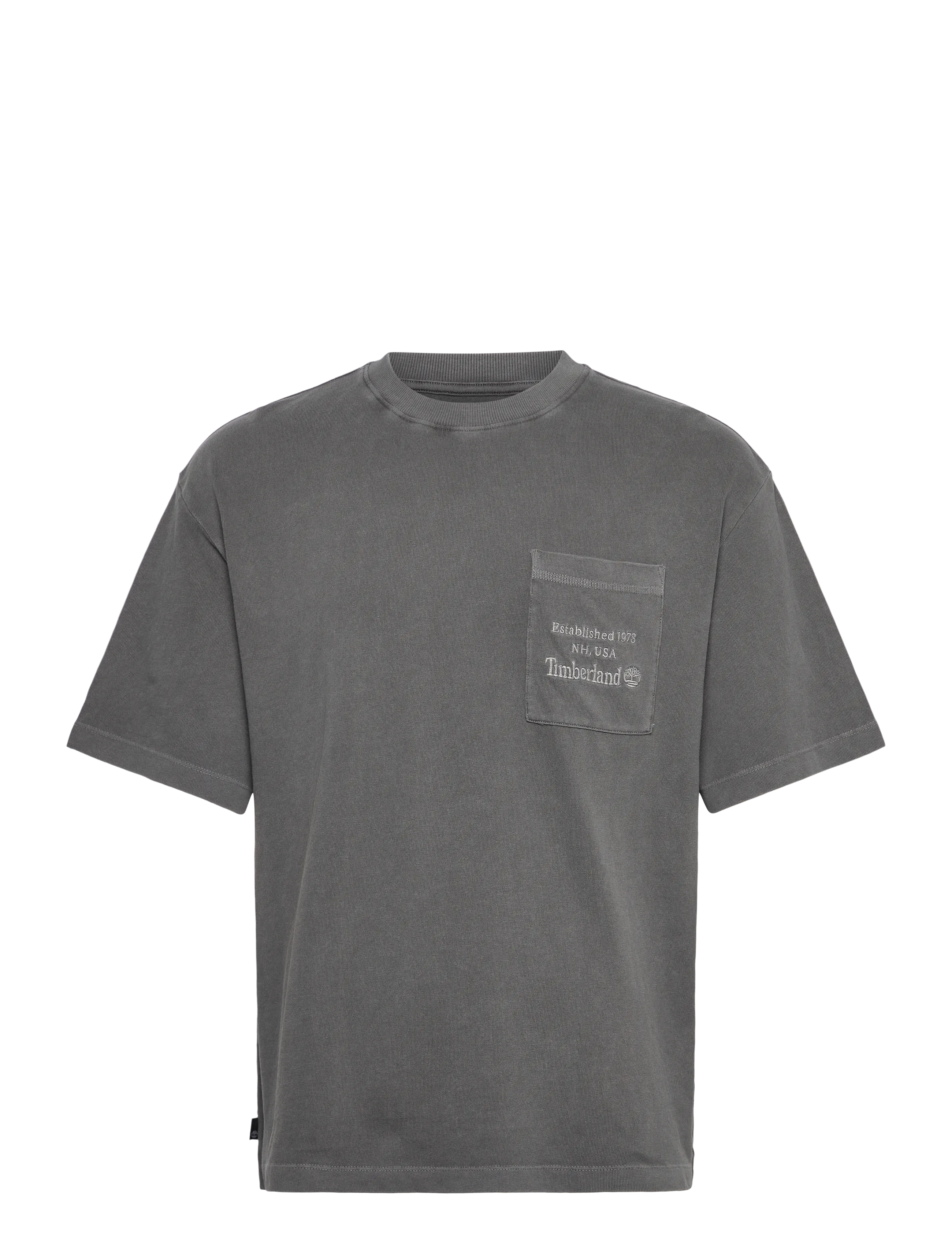 Timberland GD Heavyweight Chest Pocket Tee BLACKENED PEARL - Uutuudet - DARK GREY / grey