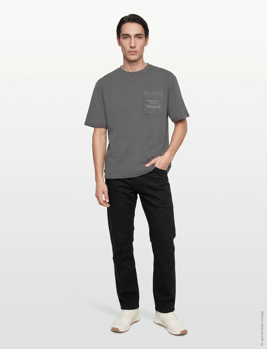 Timberland - GD Heavyweight Chest Pocket Tee BLACKENED PEARL - kurzärmelig - dark grey - 0