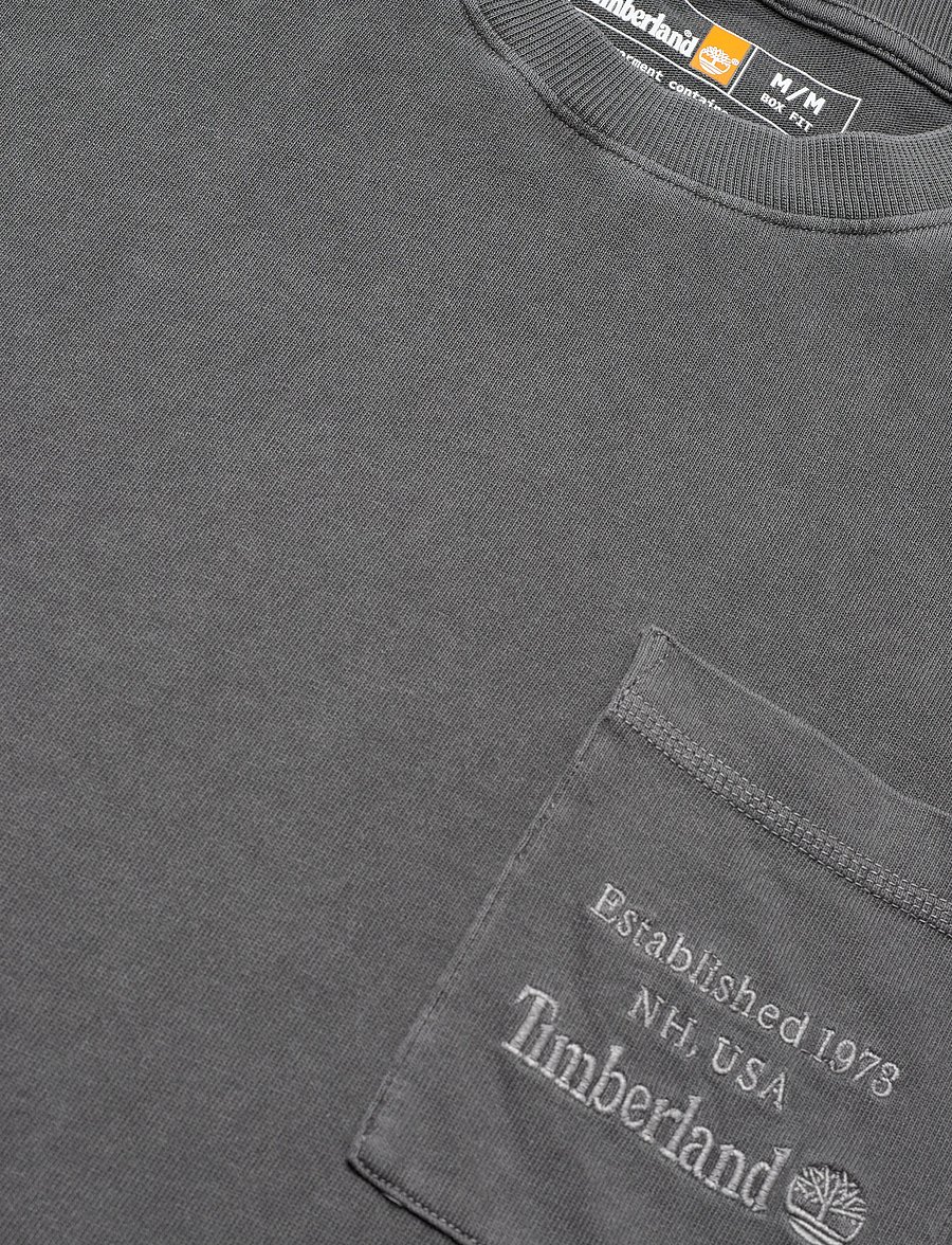 Timberland - GD Heavyweight Chest Pocket Tee BLACKENED PEARL - kurzärmelig - dark grey - 5