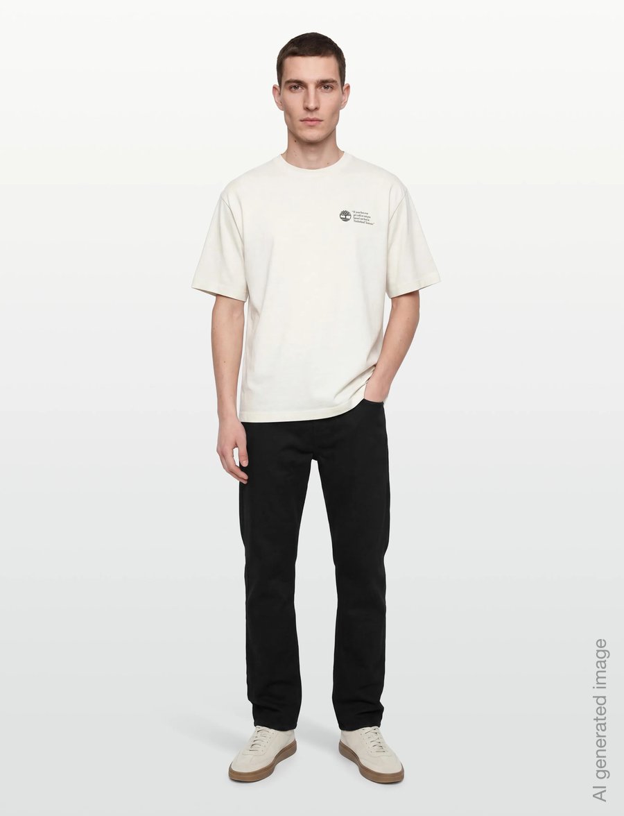 Timberland - "Archive Boot" Tee VINTAGE WHITE - kurzärmelige t-shirts - natural - 0