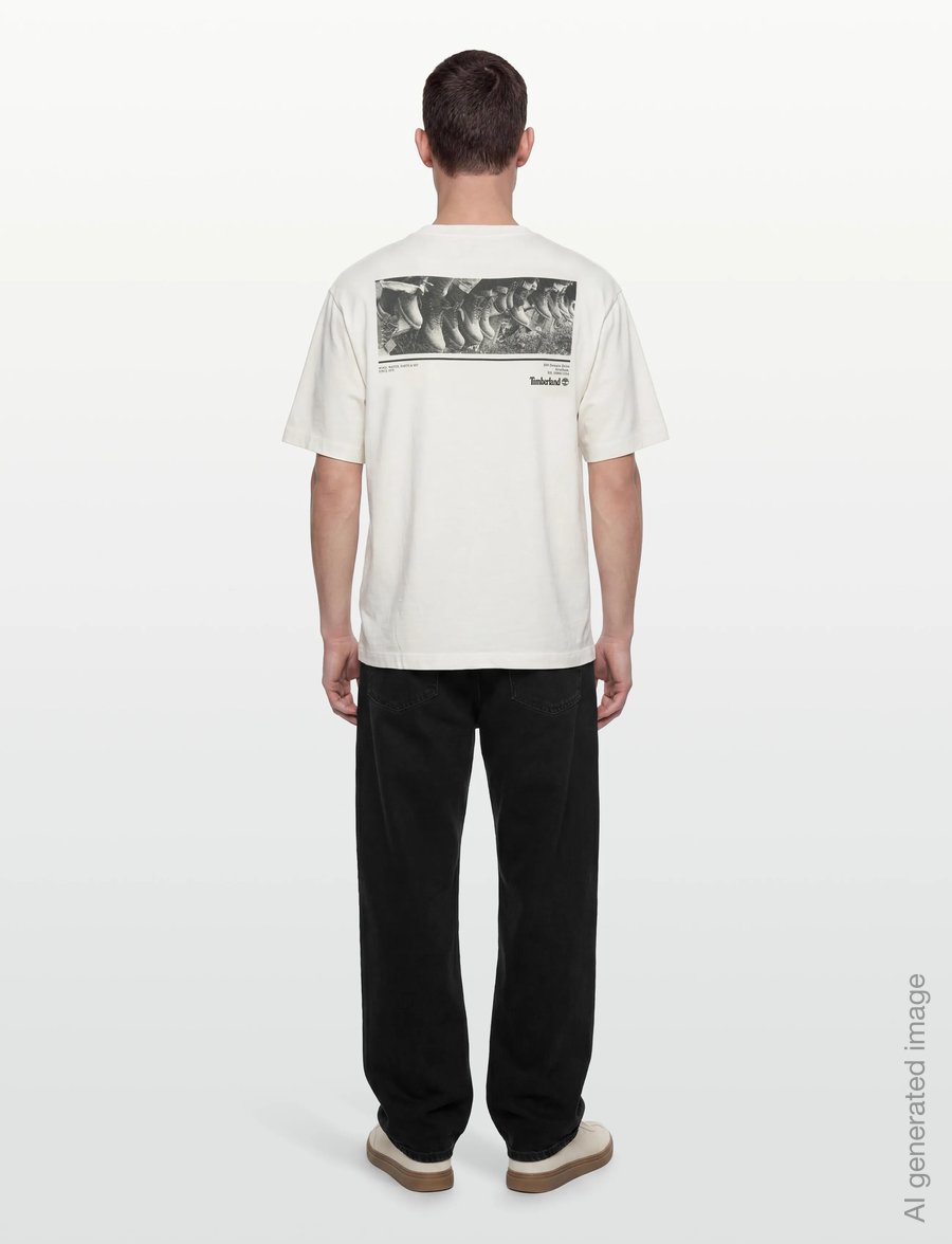 Timberland - "Archive Boot" Tee VINTAGE WHITE - kurzärmelige t-shirts - natural - 4