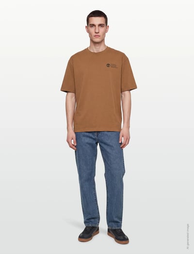 Timberland "Archive Boot" Tee DARK WHEAT BOOT - T-skjorter - DARK BROWN / brown