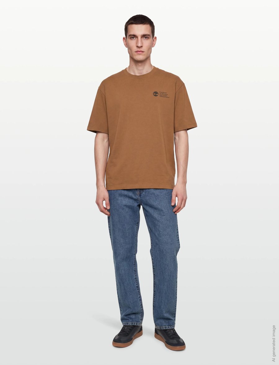 Timberland - "Archive Boot" Tee DARK WHEAT BOOT - kurzärmelig - dark brown - 0