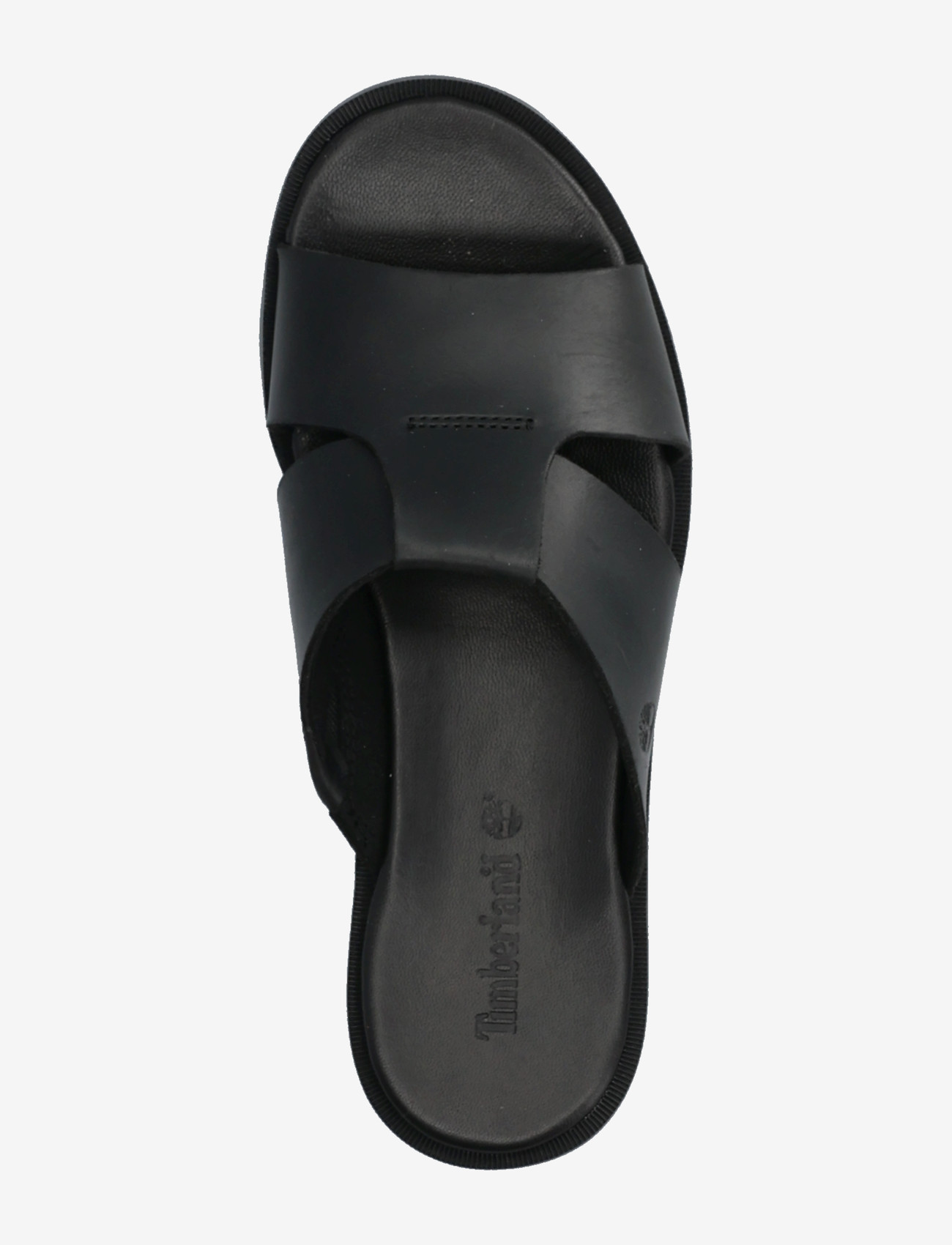 Timberland - CALISTA BAY SLIDE SANDAL BLACK FULL GRAIN - sandales plates - black - 3