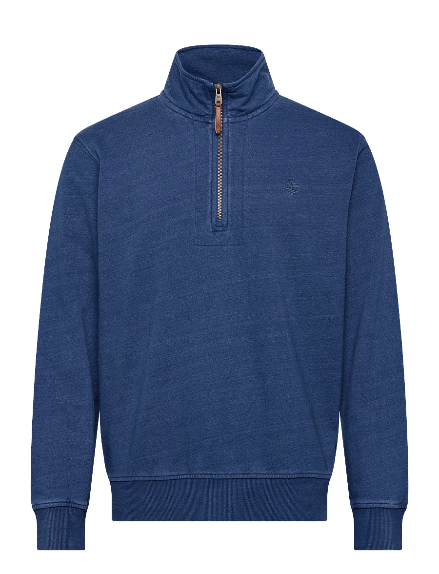 Timberland - Indigo 1/4 Zip Sweatshirt MID INDIGO - hettupeysur - medium blue - 1