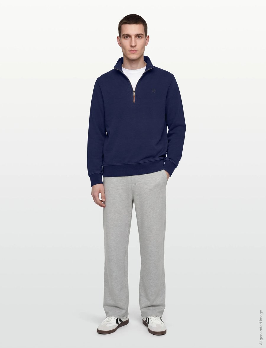 Timberland - Indigo 1/4 Zip Sweatshirt RINSE - shop etter stil - dark blue - 0