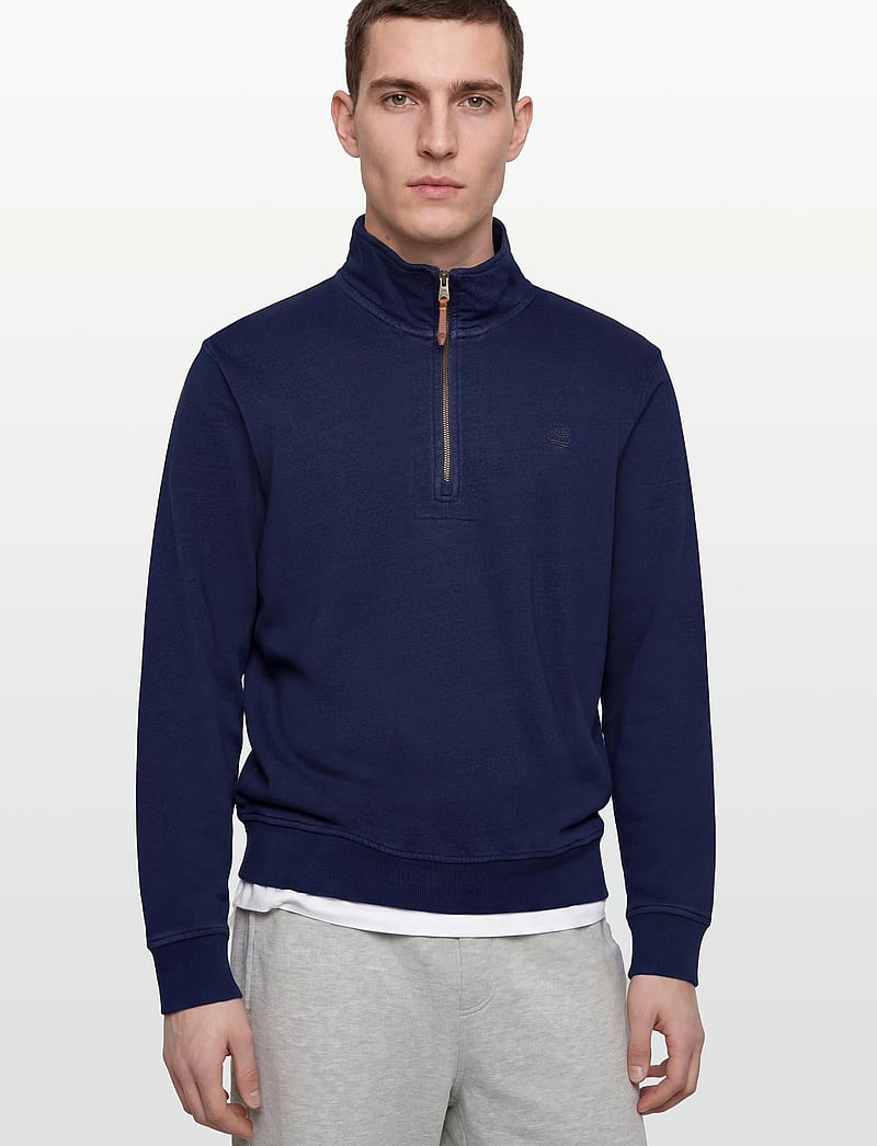 Timberland - Indigo 1/4 Zip Sweatshirt RINSE - shop efter stil - dark blue - 3
