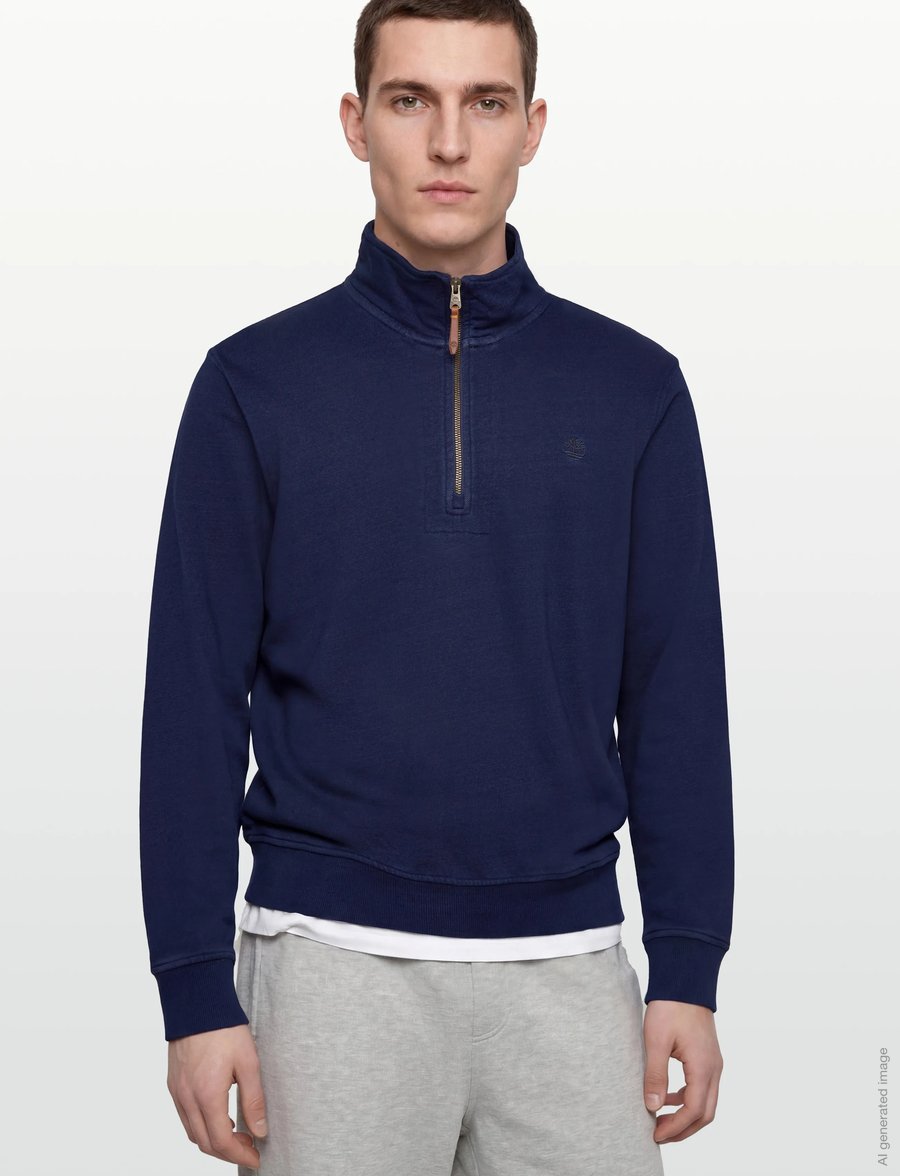 Timberland - Indigo 1/4 Zip Sweatshirt RINSE - shop etter stil - dark blue - 3