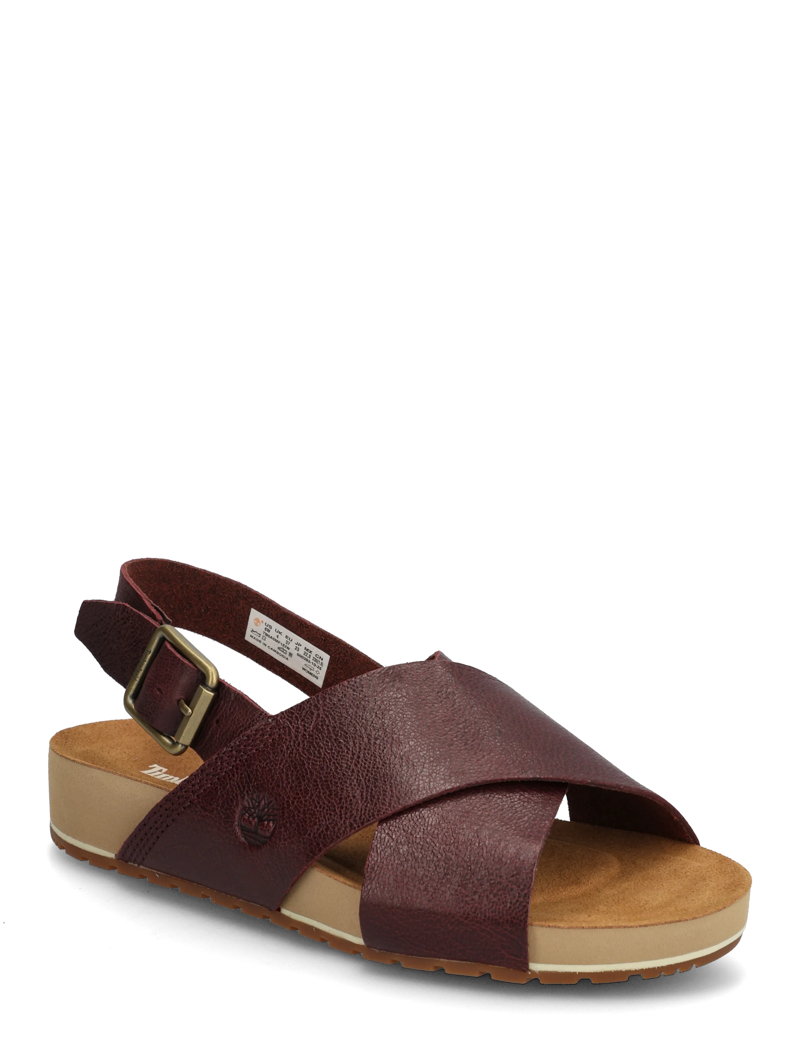 Timberland Backstrap Sandal, 38, Burgundy, Sandaler > Flade Sandals, Dame