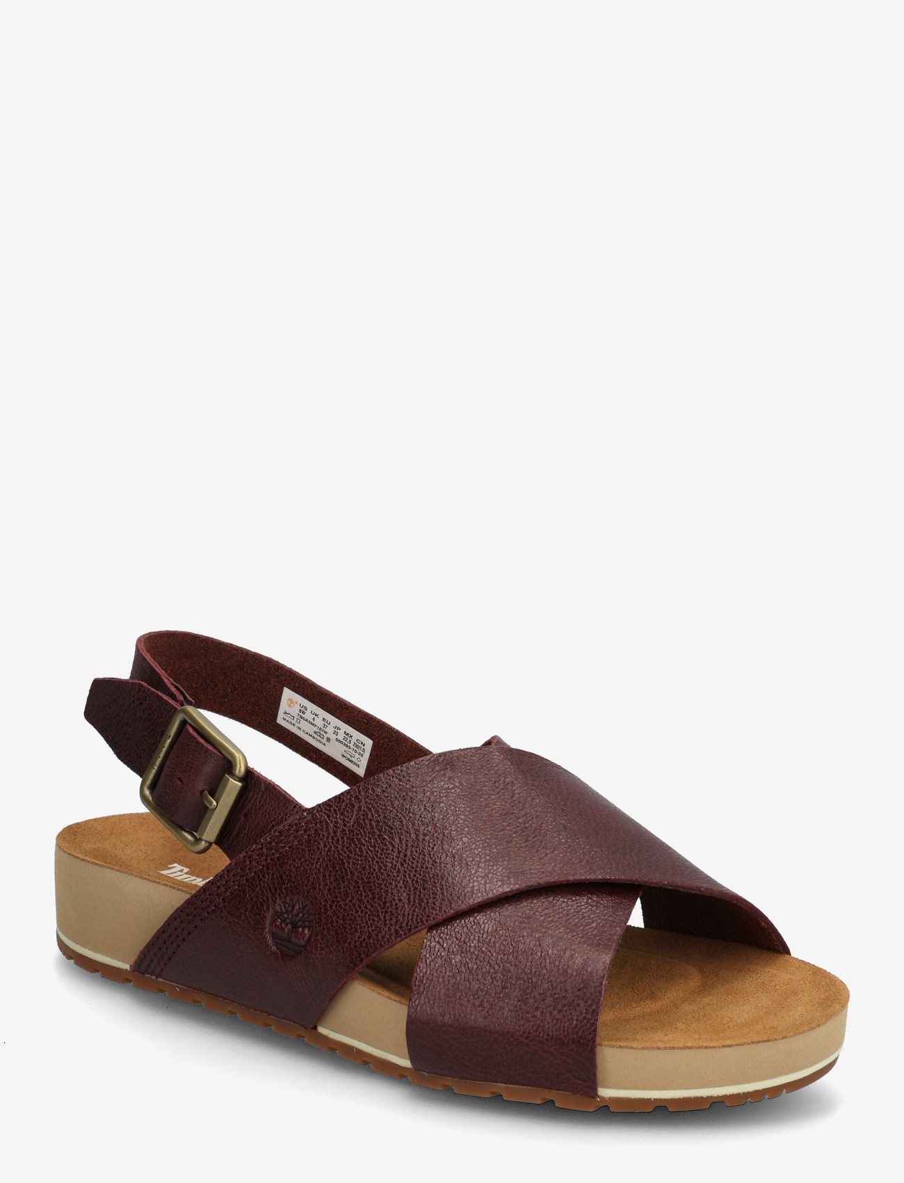 Timberland - Malibu Waves Basic BACKSTRAP SANDAL BURGUNDY FULL GRAIN - flade sandaler - burgundy - 0