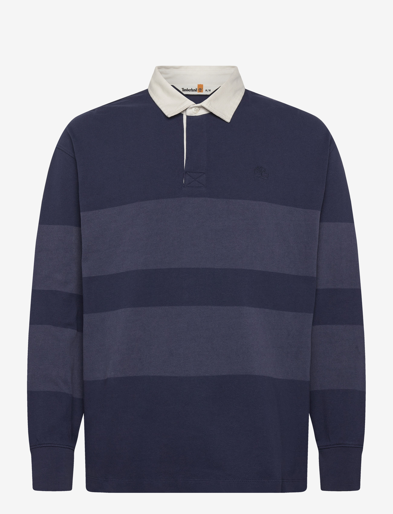 Timberland - LS Striped Rugby Polo PEACOAT - langærmede poloer - navy - 0