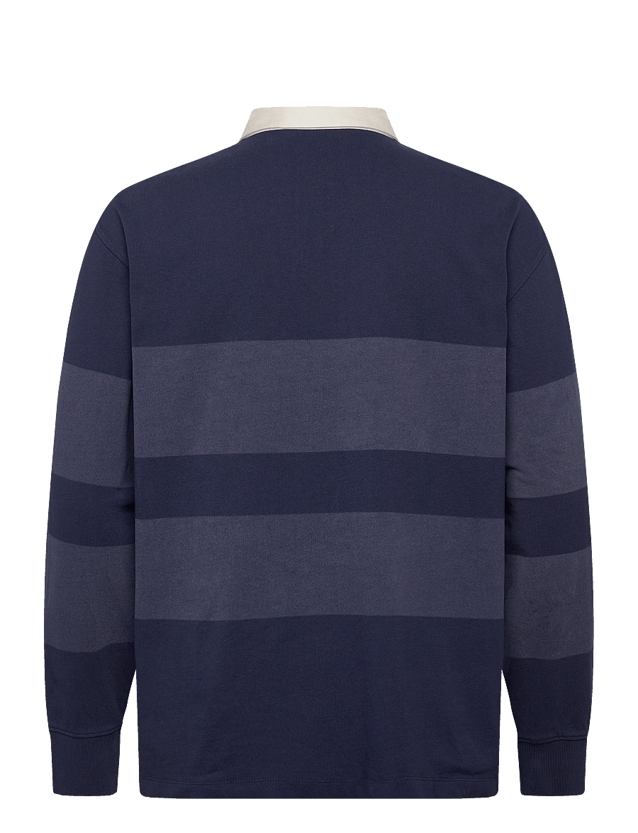 Timberland - LS Striped Rugby Polo PEACOAT - polo marškinėliai ilgomis rankovėmis - navy - 1