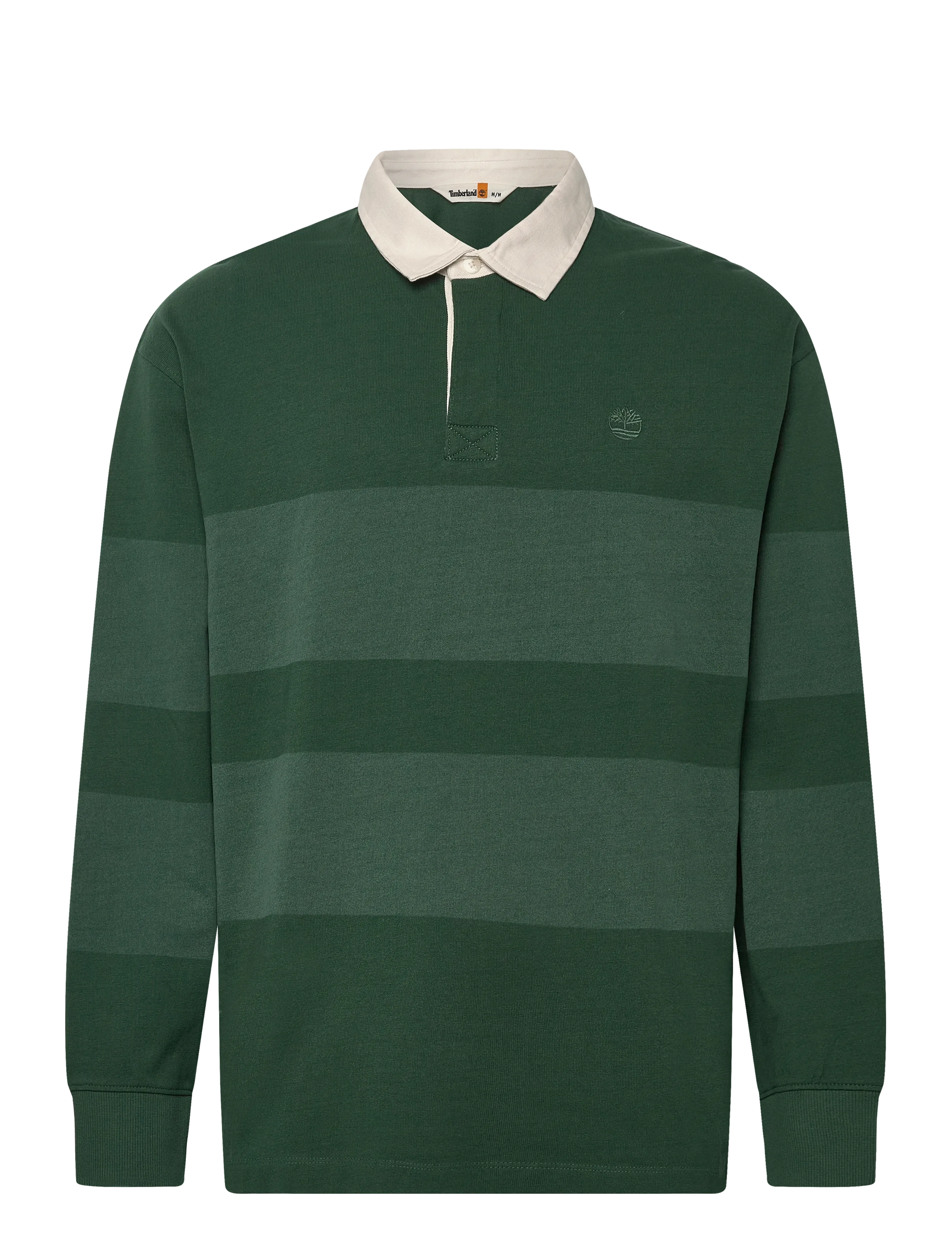 Timberland Ls Striped Rugby Polo Pineneedle, XXL, Green, Poloer > Langærmede, Herre