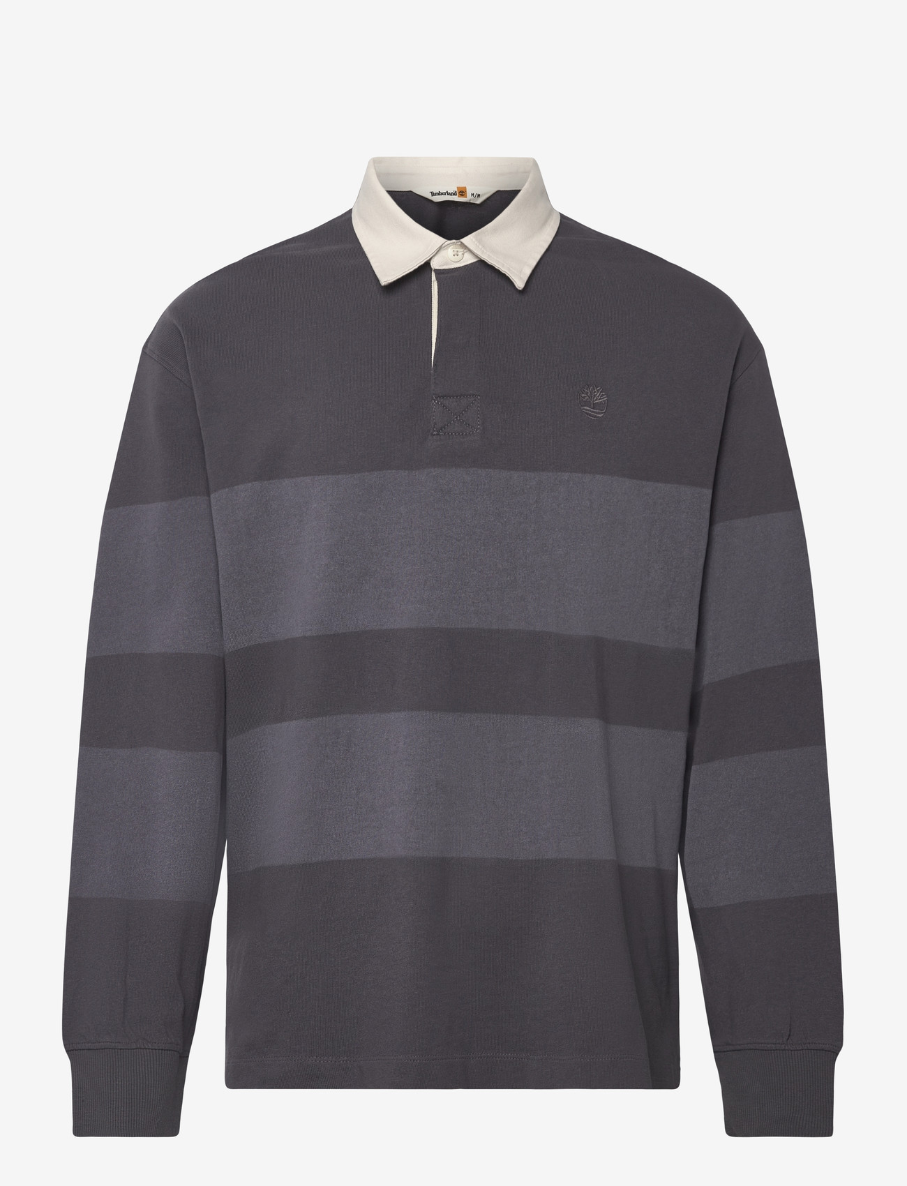 Timberland - LS Striped Rugby Polo BLACKENED PEARL - long-sleeved polos - dark grey - 0