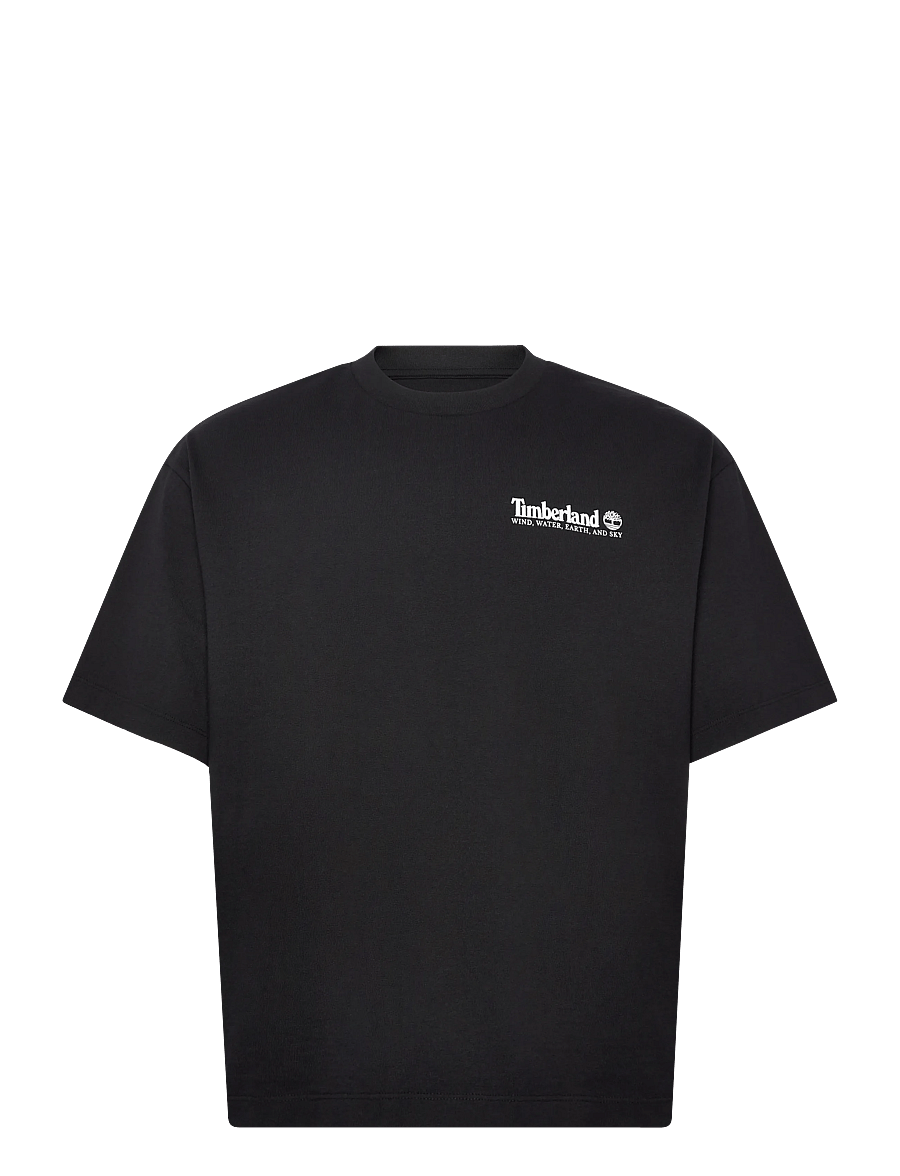 Timberland - Outdoor Photo Back Graphic Tee BLACK - kortærmede t-shirts - black - 1