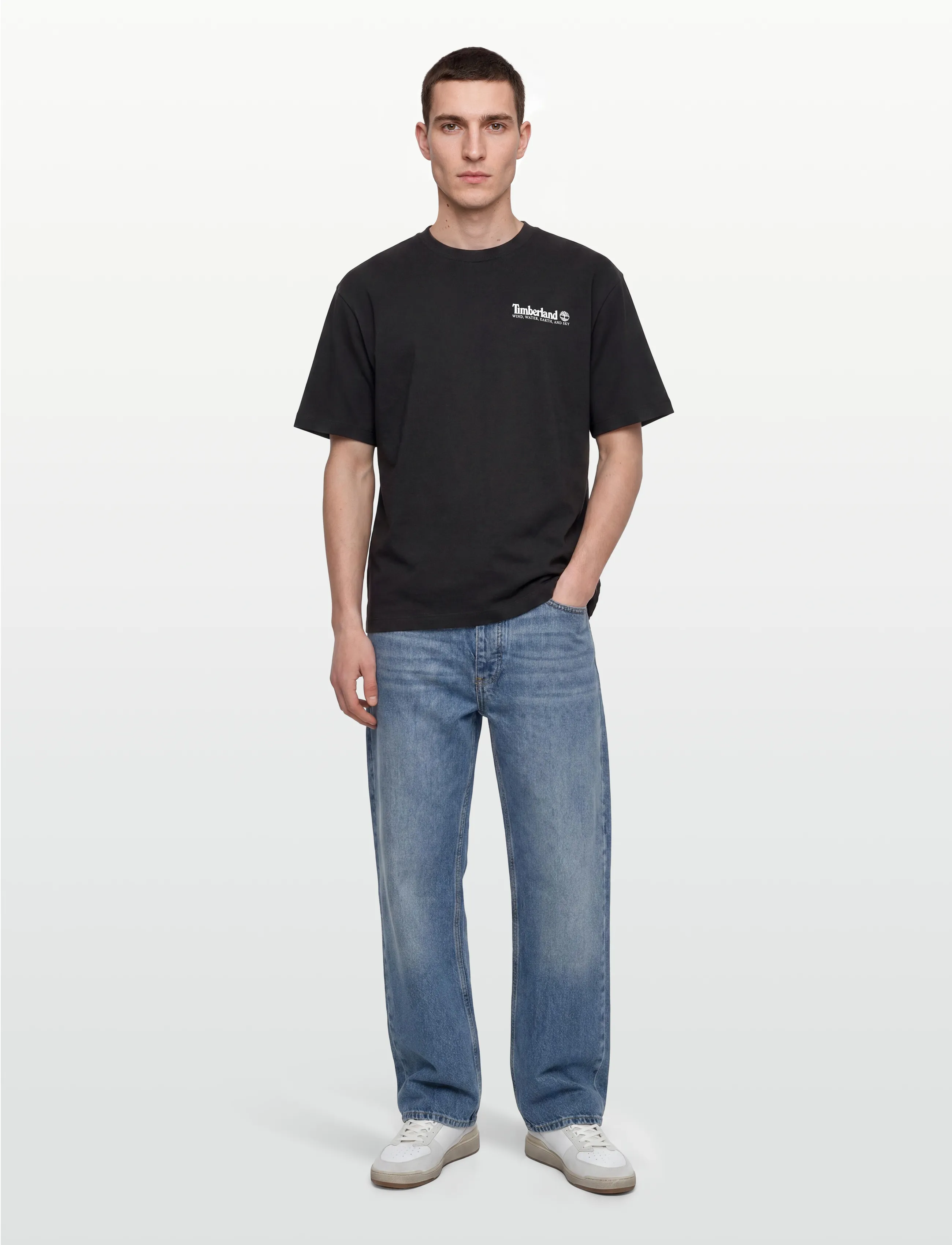Timberland Outdoor Photo Back Graphic Tee Black, XXL, T-shirts, Schwarz - Short-sleeved, Männerswear
