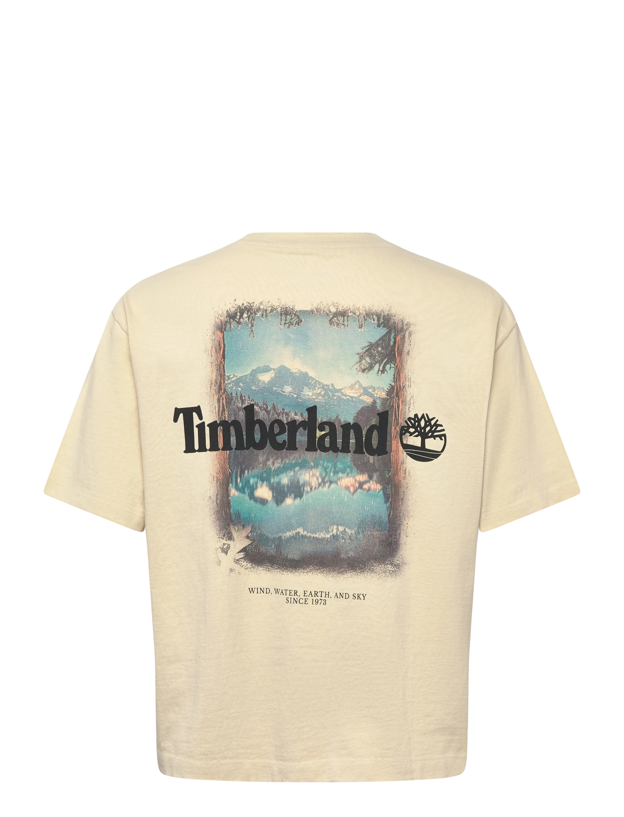 Timberland - Outdoor Photo Back Graphic Tee PUTTY - short-sleeved t-shirts - light beige - 2