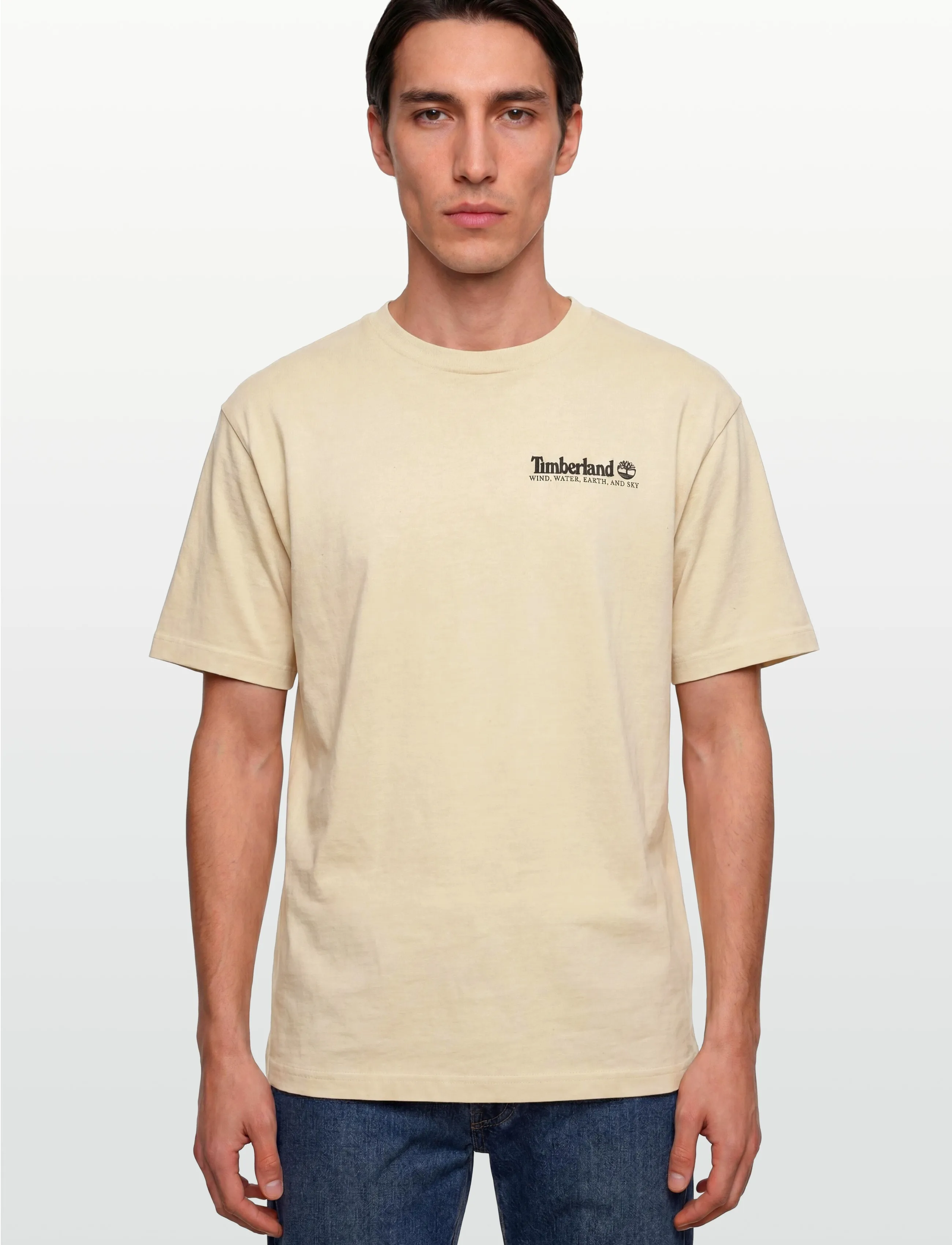 Timberland - Outdoor Photo Back Graphic Tee PUTTY - short-sleeved t-shirts - light beige - 3