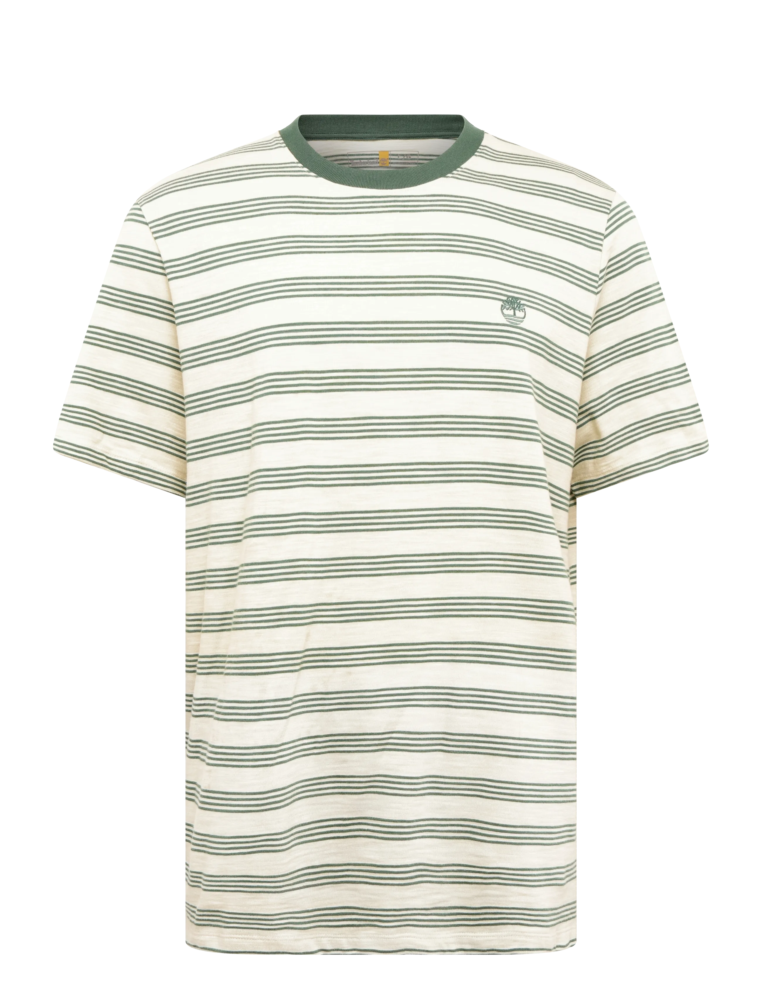 TIMBERLAND 4 Rows Gestreift Kurz Sleeve Tee Putty-Pineneedle Yd Cream - L - Herren