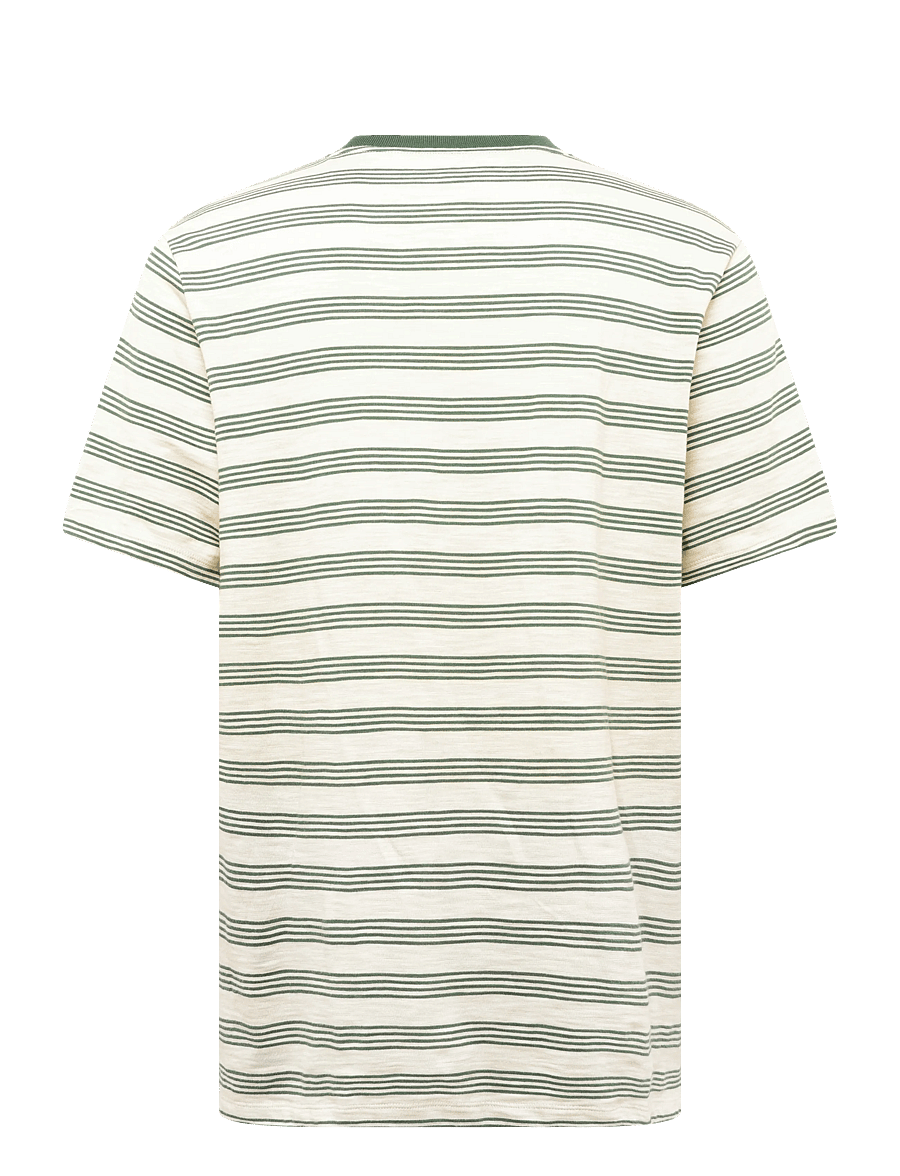 Timberland - 4 Rows Striped Short Sleeve Tee PUTTY-PINENEEDLE YD - lühikeste varrukatega t-särgid - misc - 1