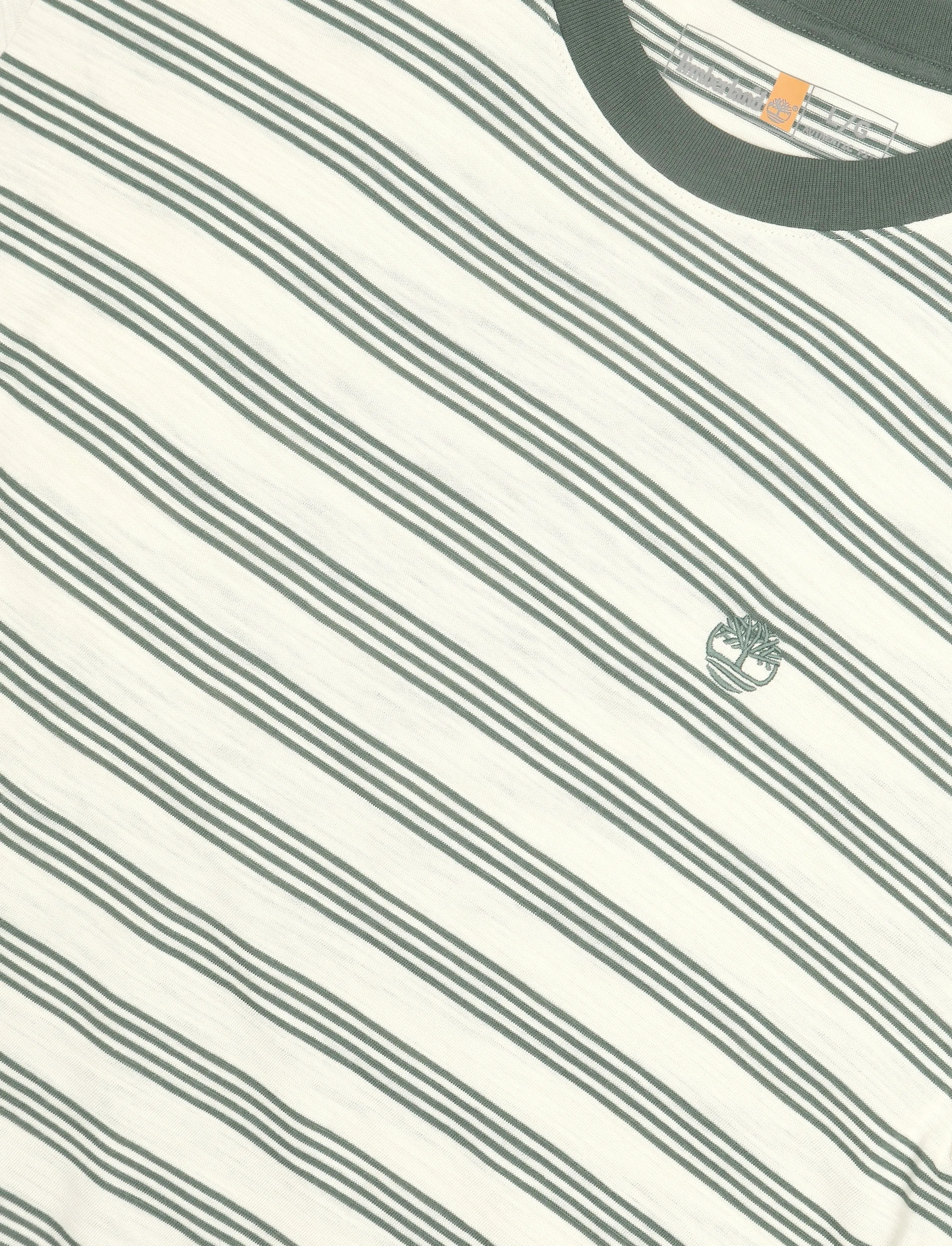 Timberland - 4 Rows Striped Short Sleeve Tee PUTTY-PINENEEDLE YD - misc - 2