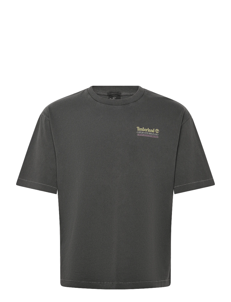 Timberland - Fly Fishing Graphic Tee BLACK - short-sleeved t-shirts - black - 1