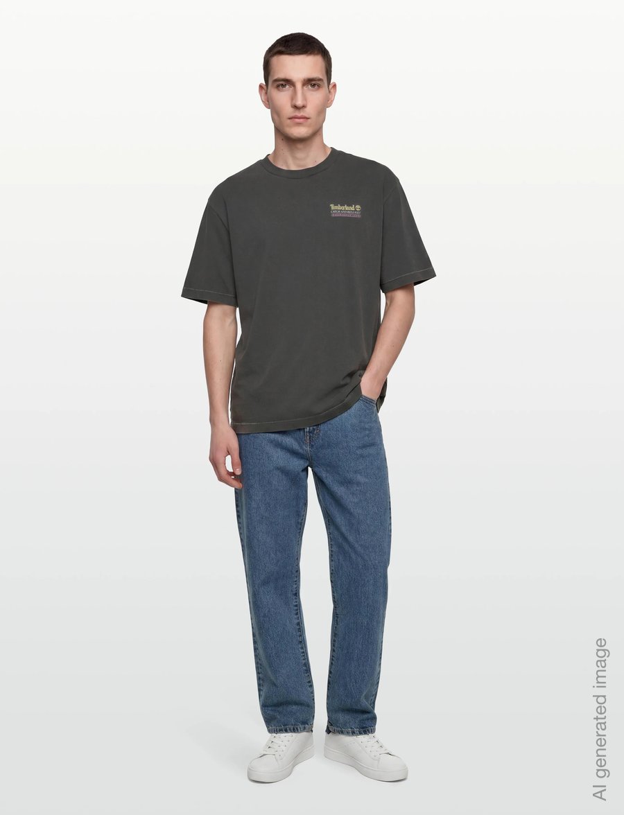 Timberland - Fly Fishing Graphic Tee BLACK - short-sleeved t-shirts - black - 0