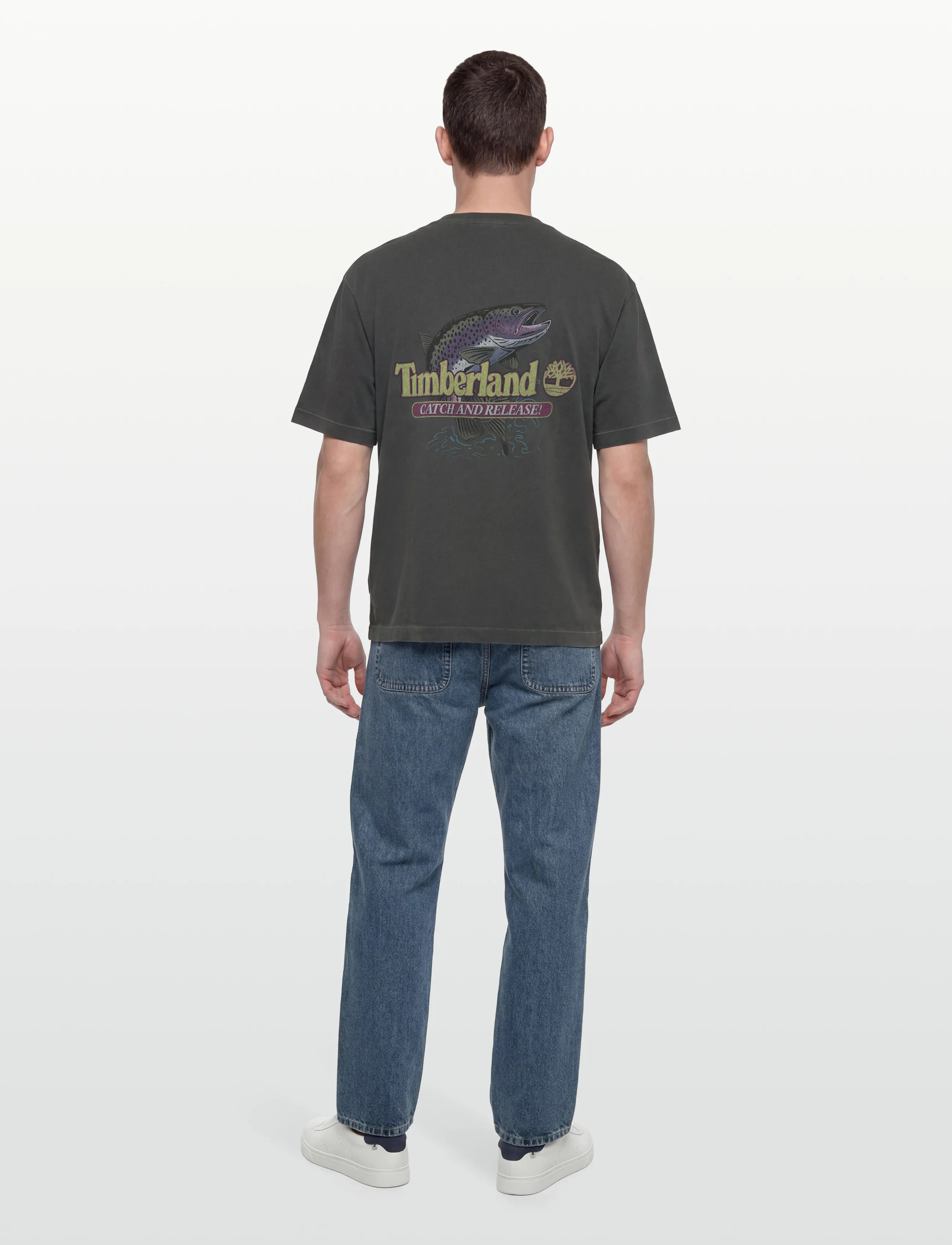Timberland - Fly Fishing Graphic Tee BLACK - kurzärmelig - black - 4