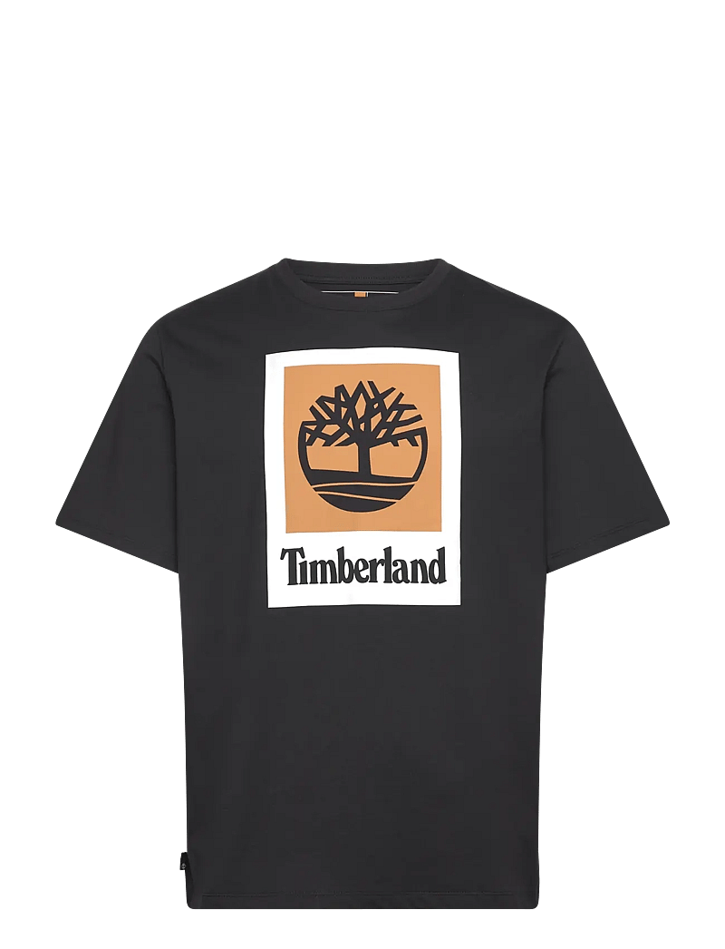 Timberland - STACK LOGO Colored Short Sleeve Tee BLACK - shop efter stil - black - 0