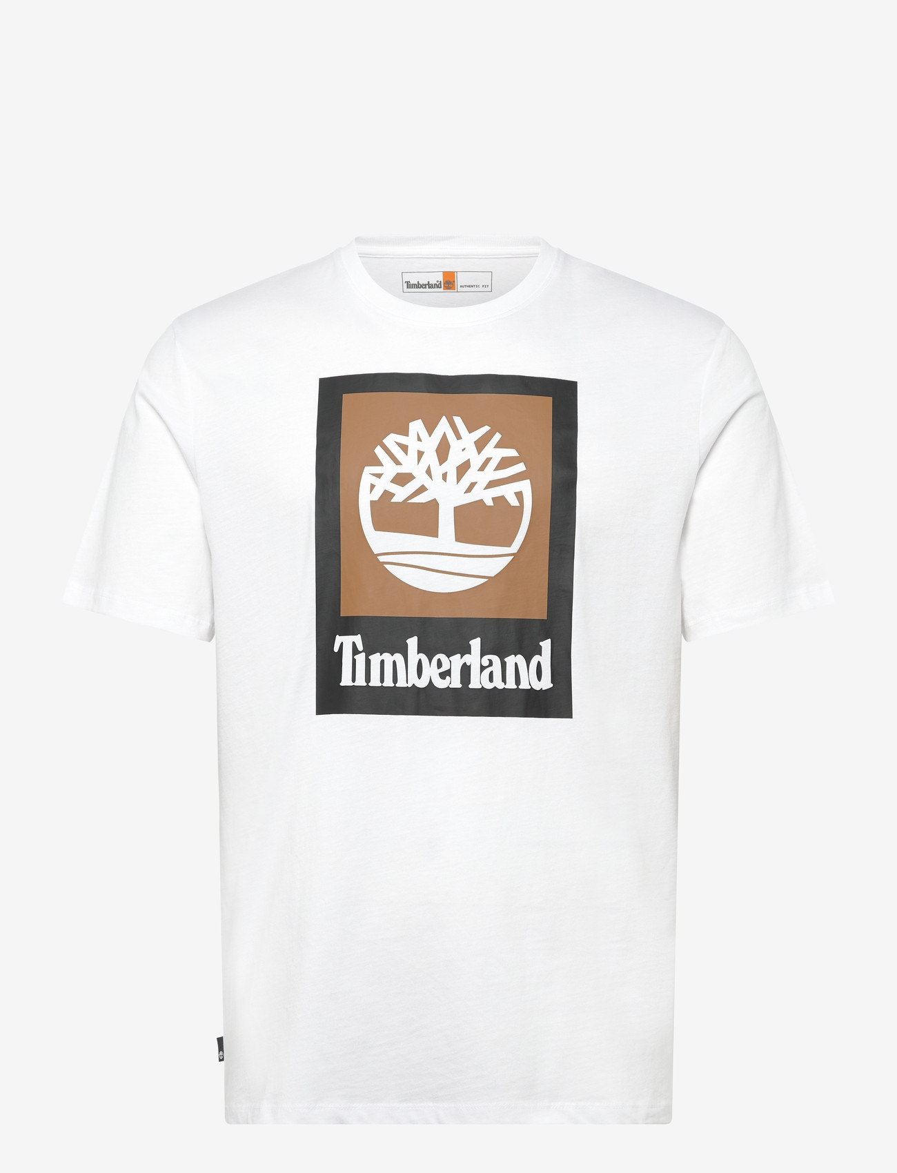 Timberland - STACK LOGO Colored Short Sleeve Tee WHITE - kortærmede t-shirts - white - 0