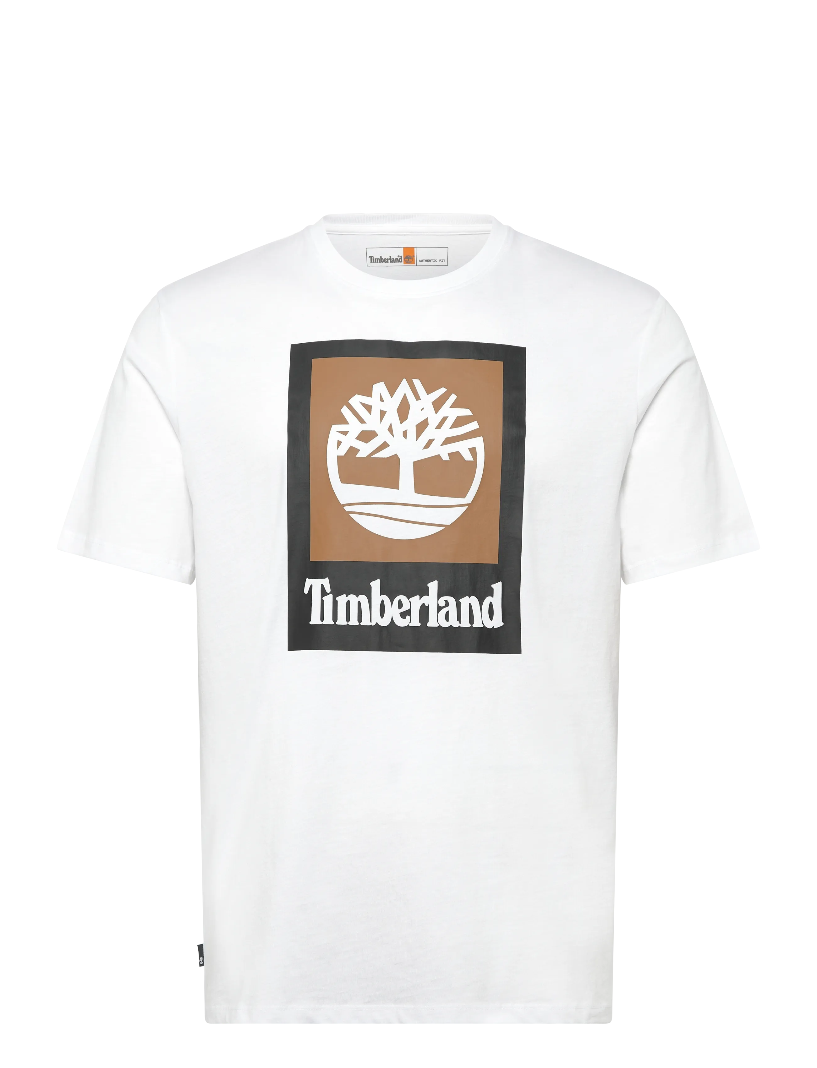 Timberland STACK LOGO Colored Short Sleeve Tee WHITE - Kläder - WHITE / white