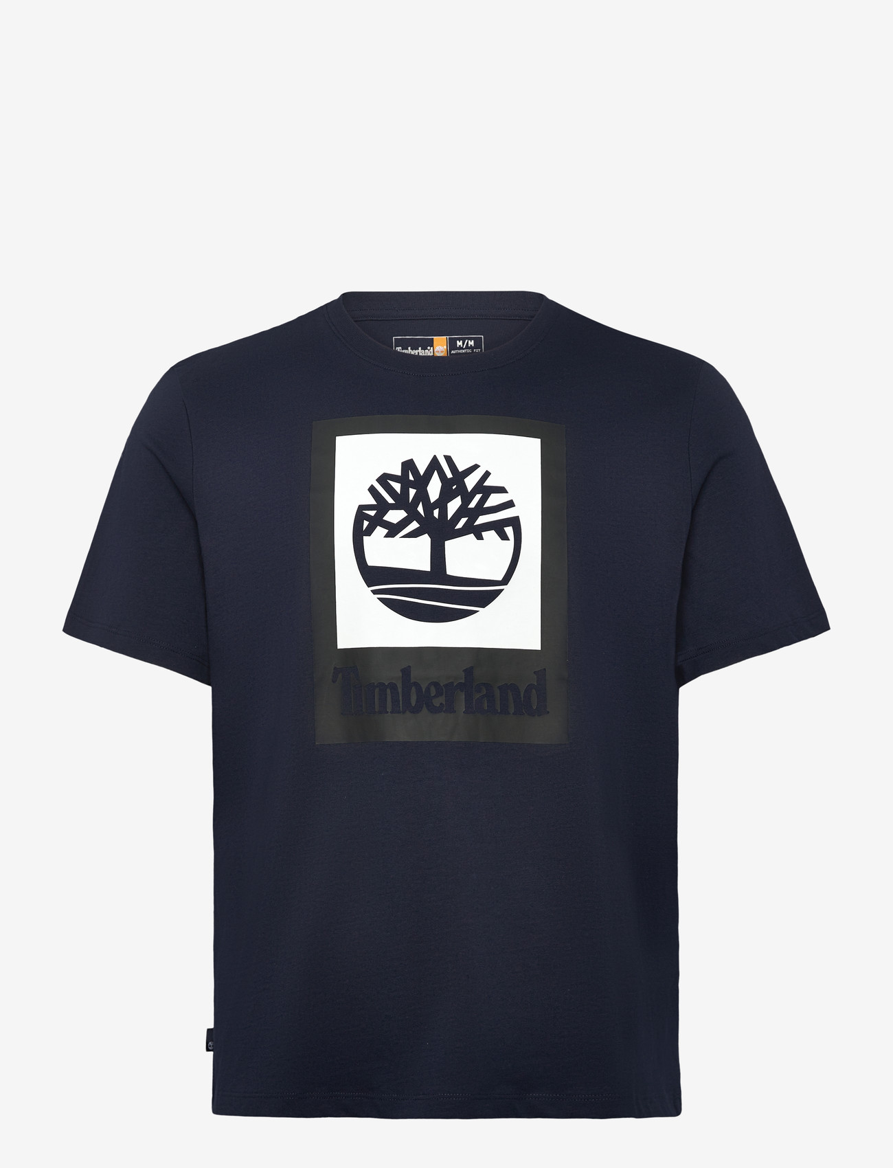 Timberland - STACK LOGO Colored Short Sleeve Tee DARK SAPPHIRE - short-sleeved t-shirts - navy - 1