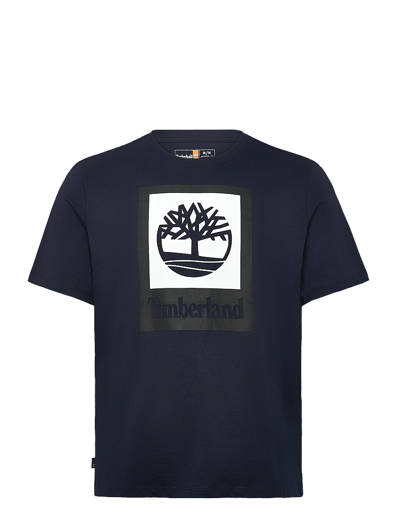 Timberland - STACK LOGO Colored Short Sleeve Tee DARK SAPPHIRE - kortærmede t-shirts - navy - 1