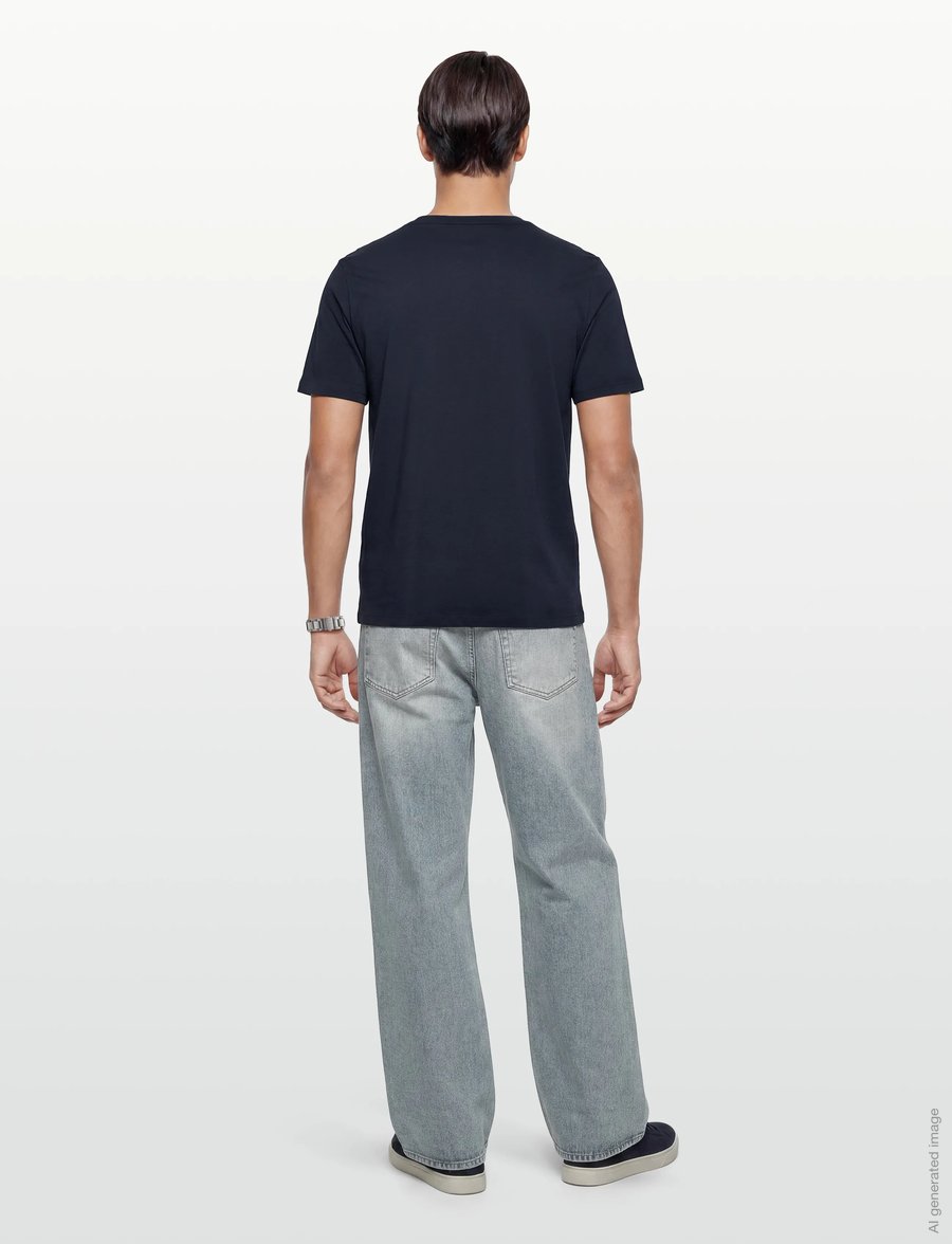 Timberland - STACK LOGO Colored Short Sleeve Tee DARK SAPPHIRE - kortärmade t-shirts - navy - 4